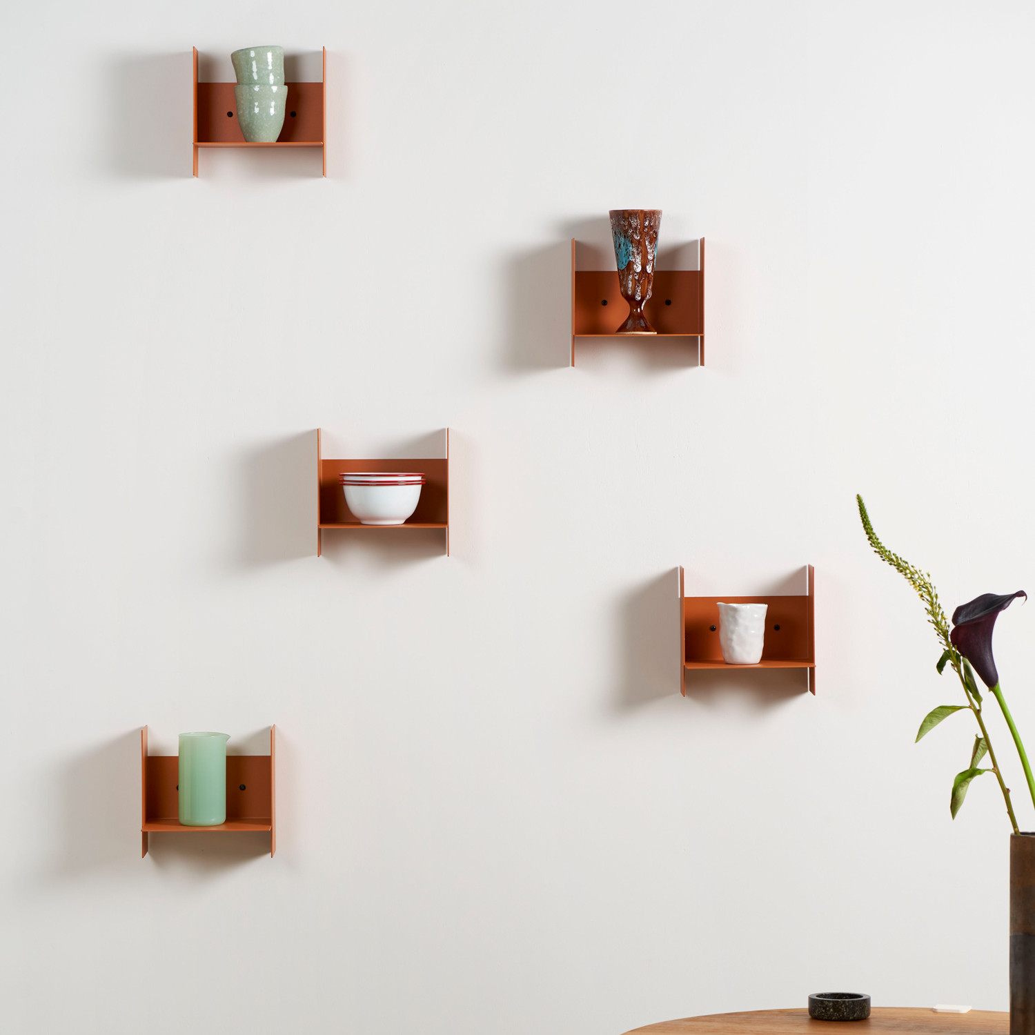 Wandregal PLI aus Stahl - 20 bis 60cm