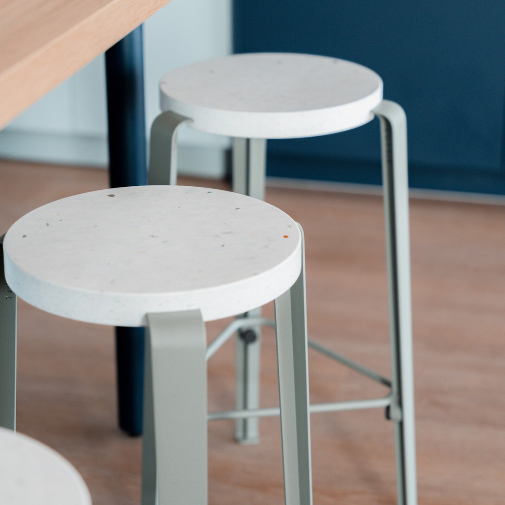 Tabouret de bar LOU - plastique recyclé Venezia