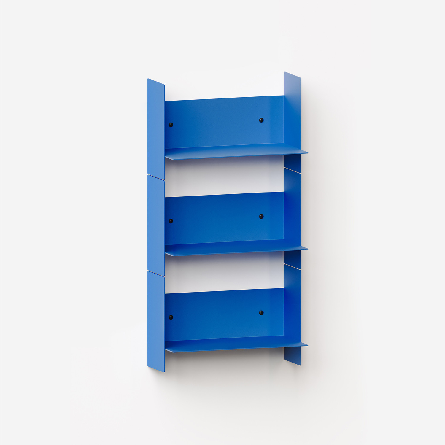 Set of 3 PLI steel wall shelves - 20 to 60cm