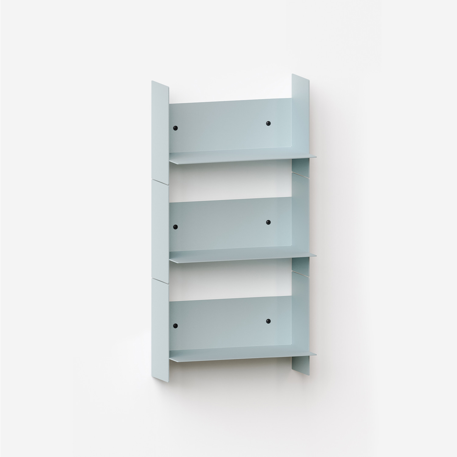 Set of 3 PLI steel wall shelves - 20 to 60cm