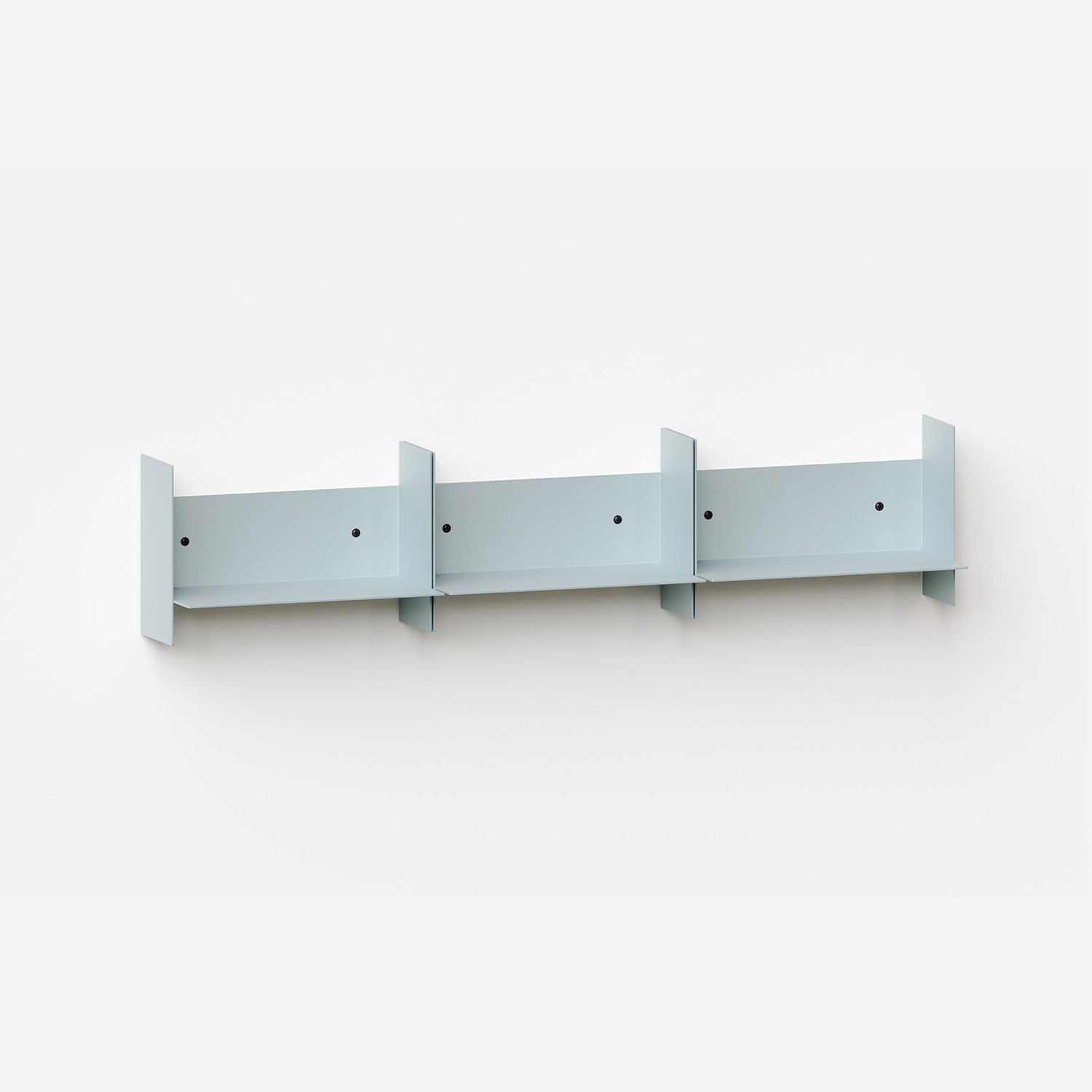 Set of 3 PLI steel wall shelves - 20 to 60cm