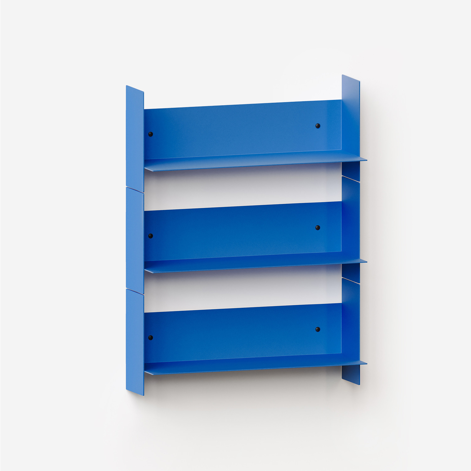 Set of 3 PLI steel wall shelves - 20 to 60cm