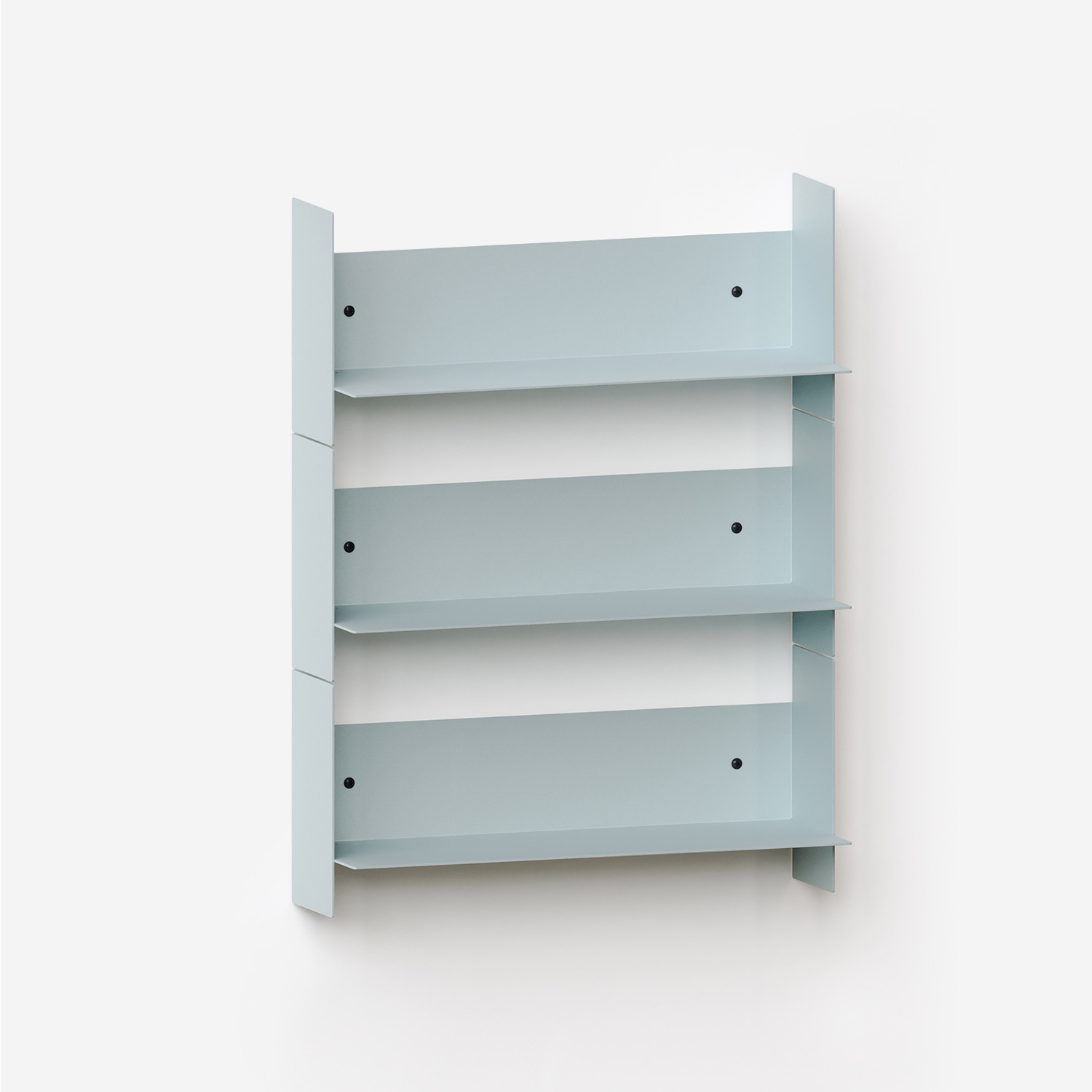 Set of 3 PLI steel wall shelves - 20 to 60cm