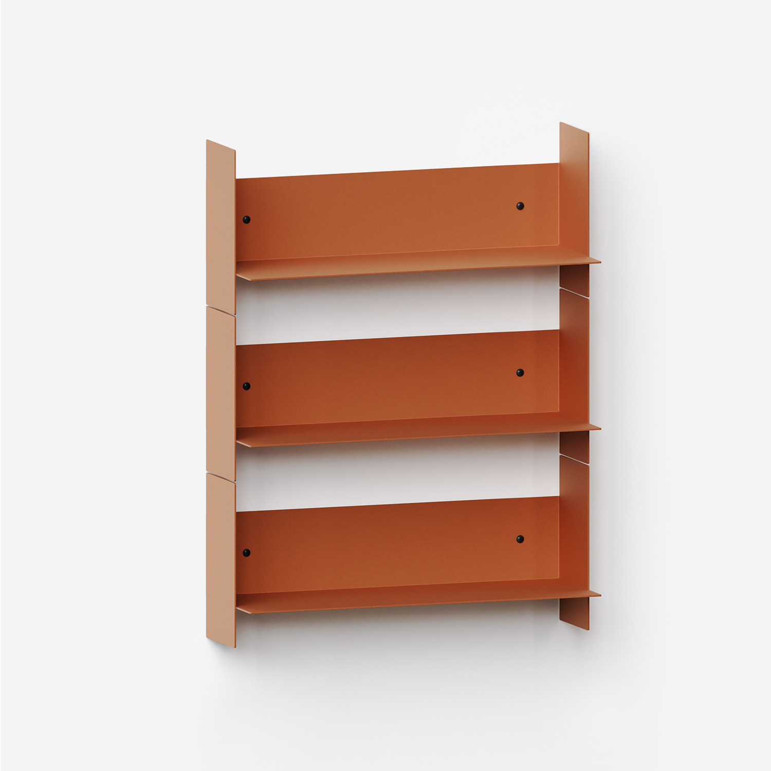 Set of 3 PLI steel wall shelves - 20 to 60cm