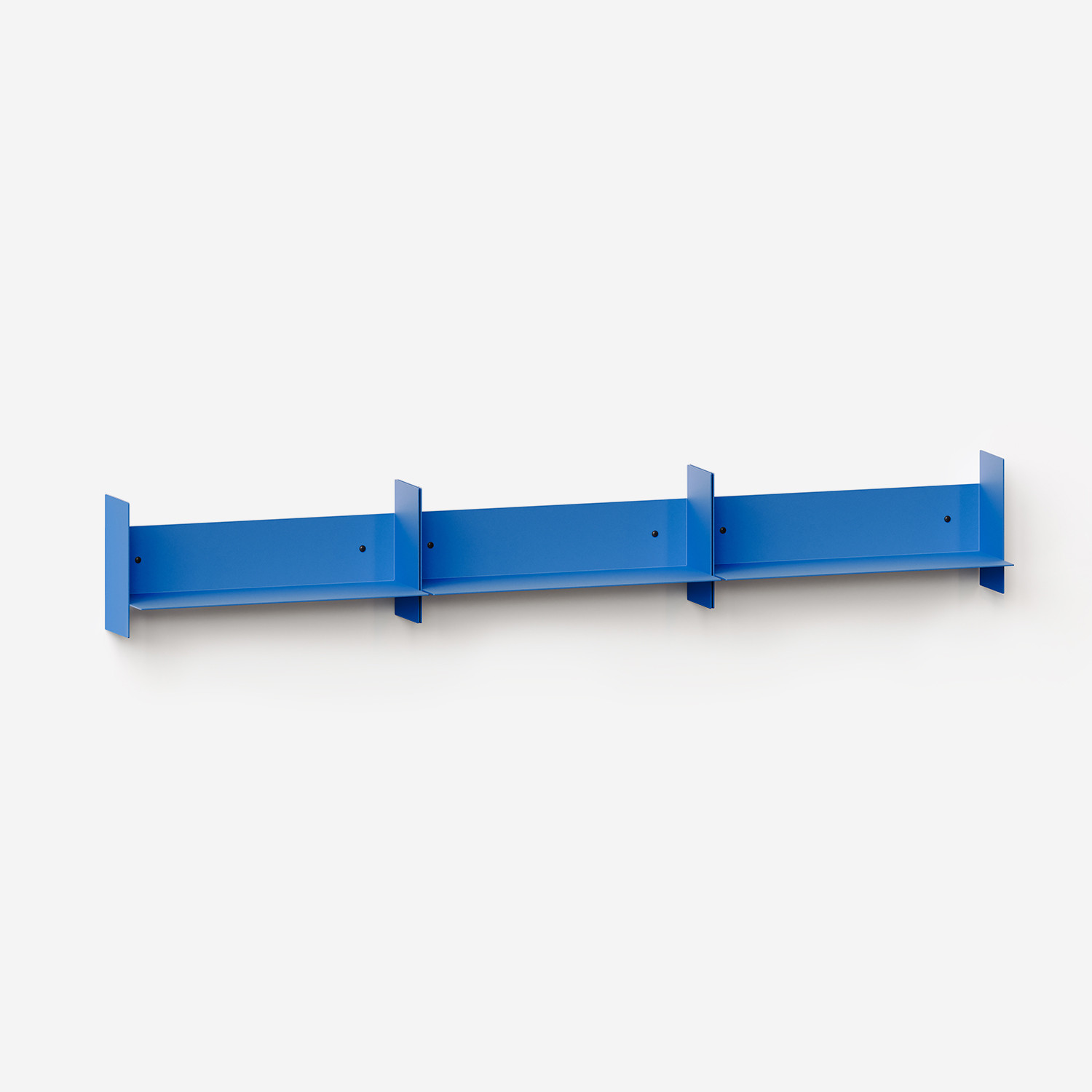 Set of 3 PLI steel wall shelves - 20 to 60cm