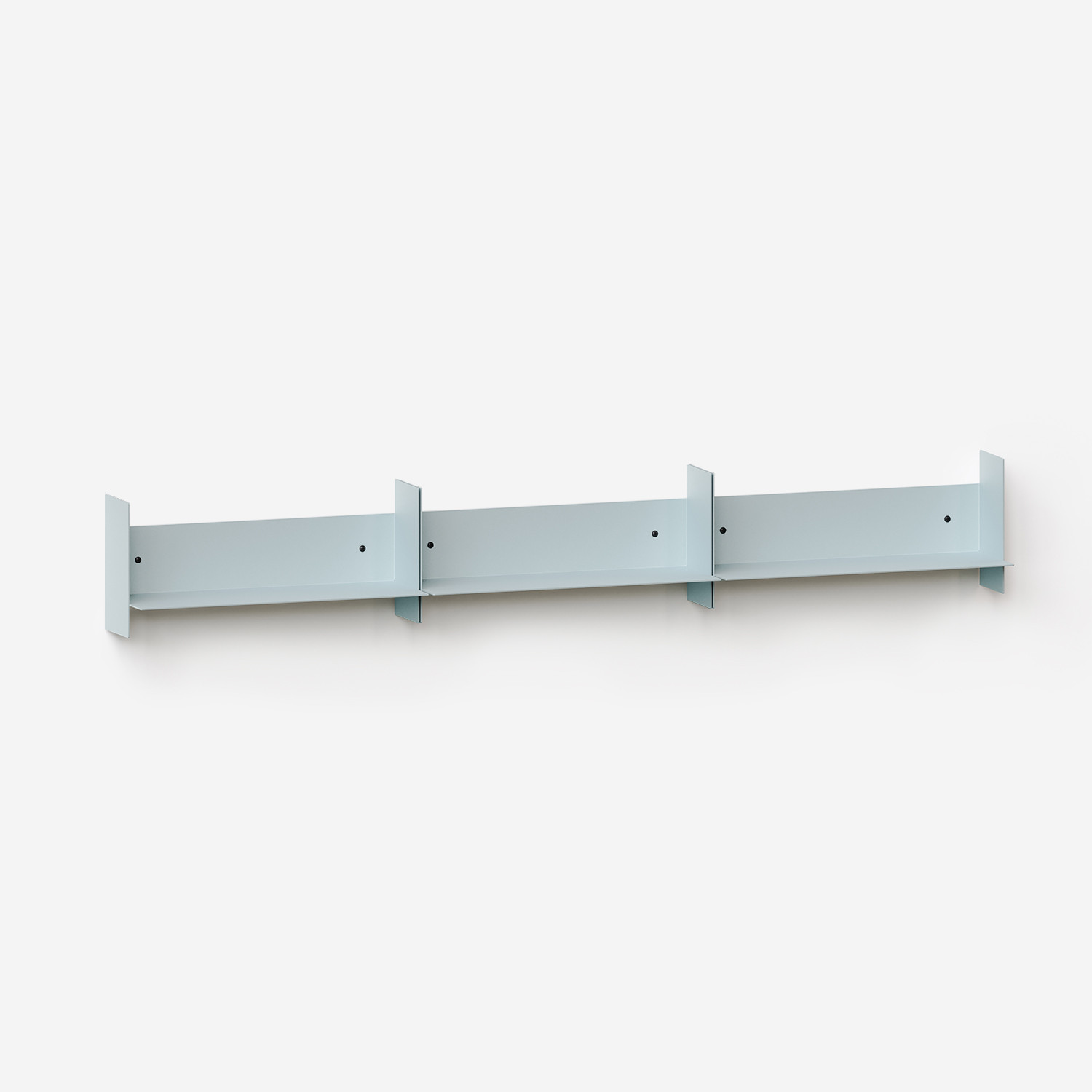 Set of 3 PLI steel wall shelves - 20 to 60cm