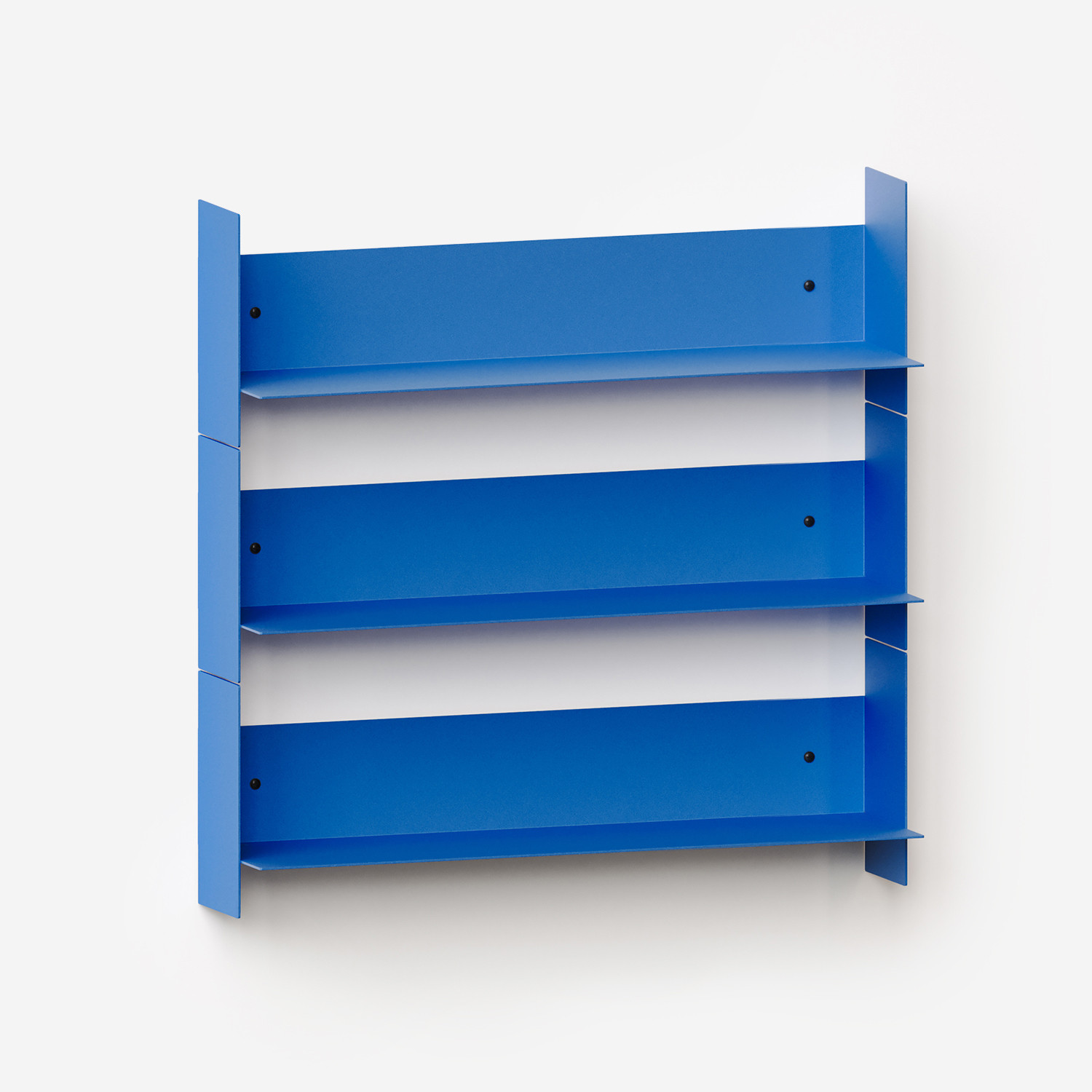 Set of 3 PLI steel wall shelves - 20 to 60cm