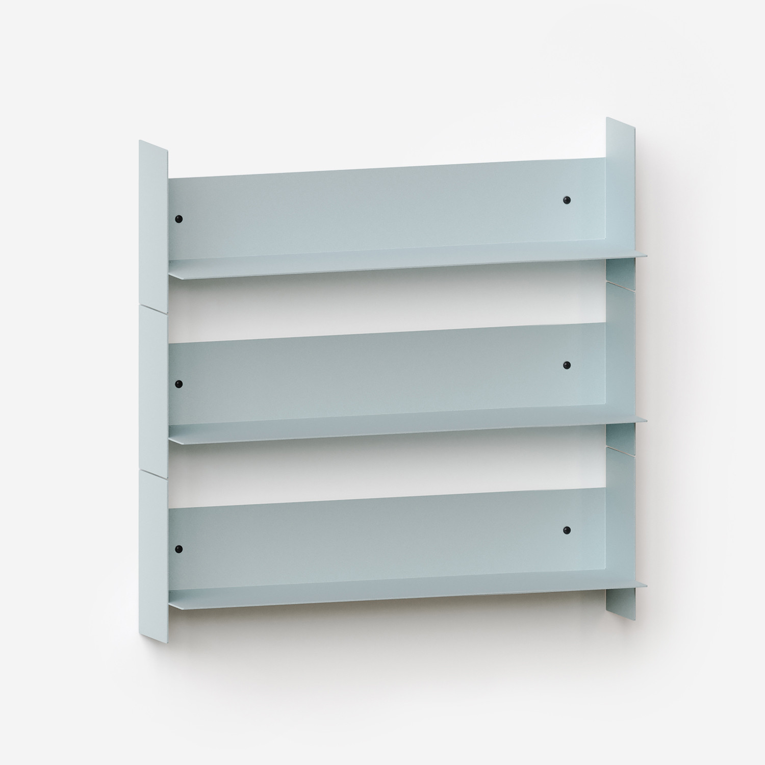 Set of 3 PLI steel wall shelves - 20 to 60cm