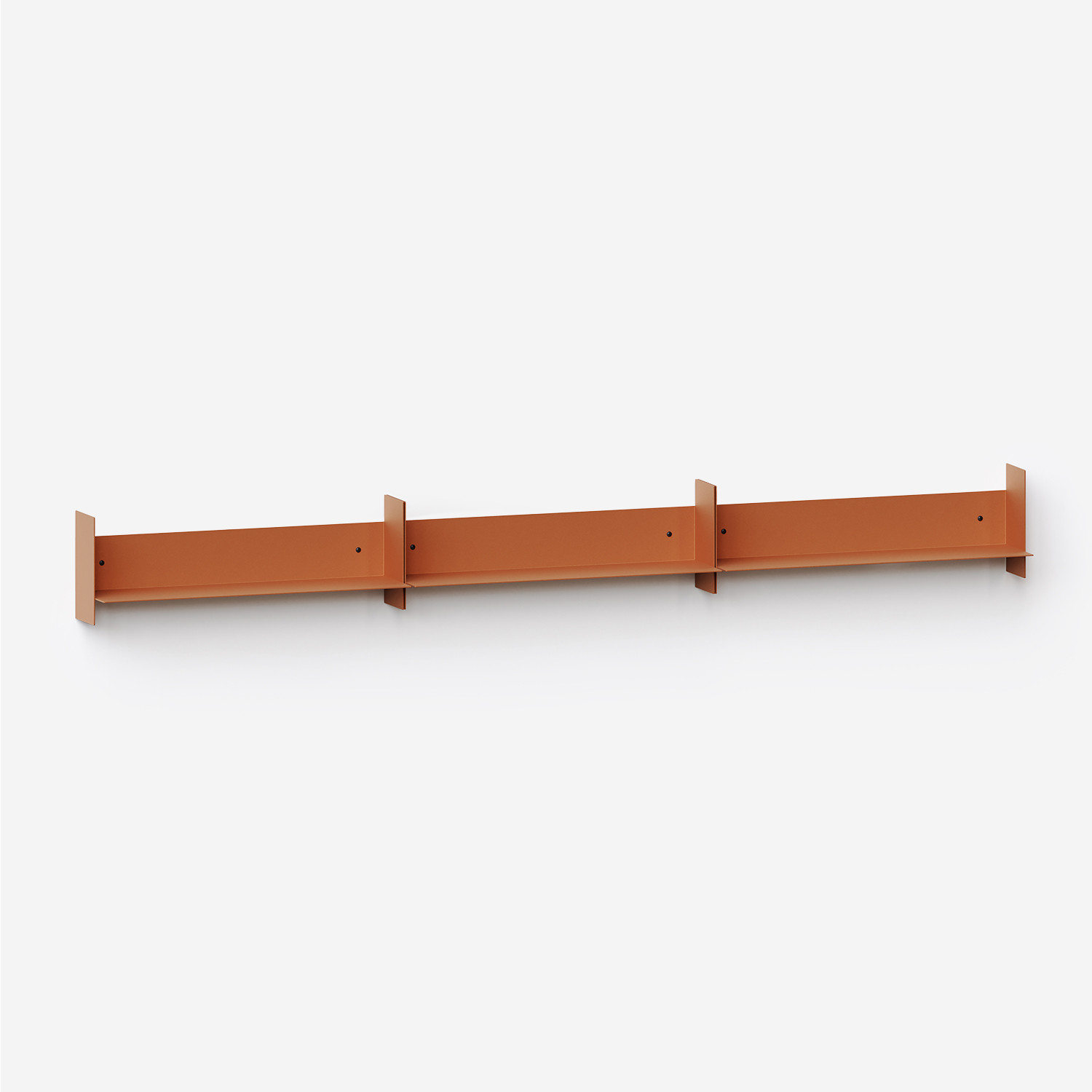 Set of 3 PLI steel wall shelves - 20 to 60cm