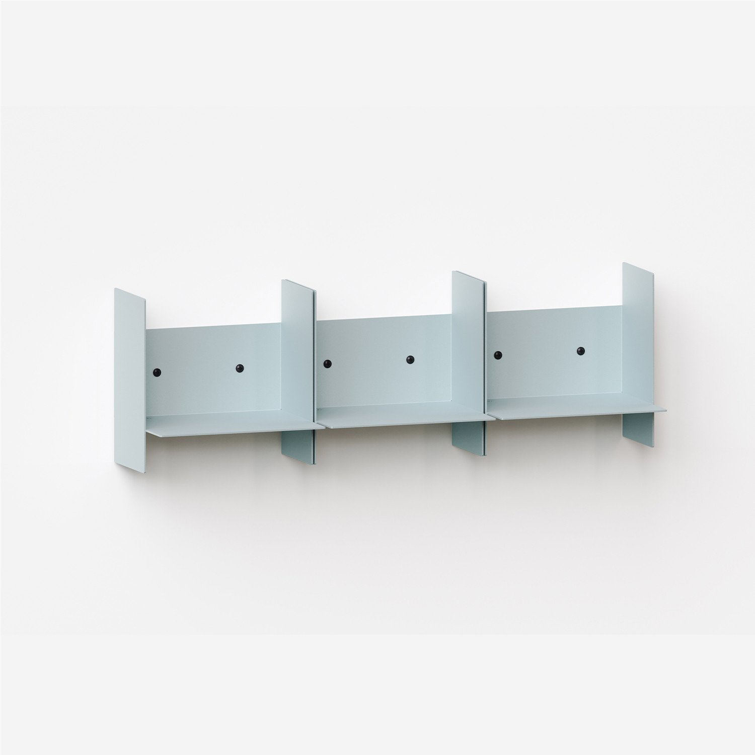Set of 3 PLI steel wall shelves - 20 to 60cm