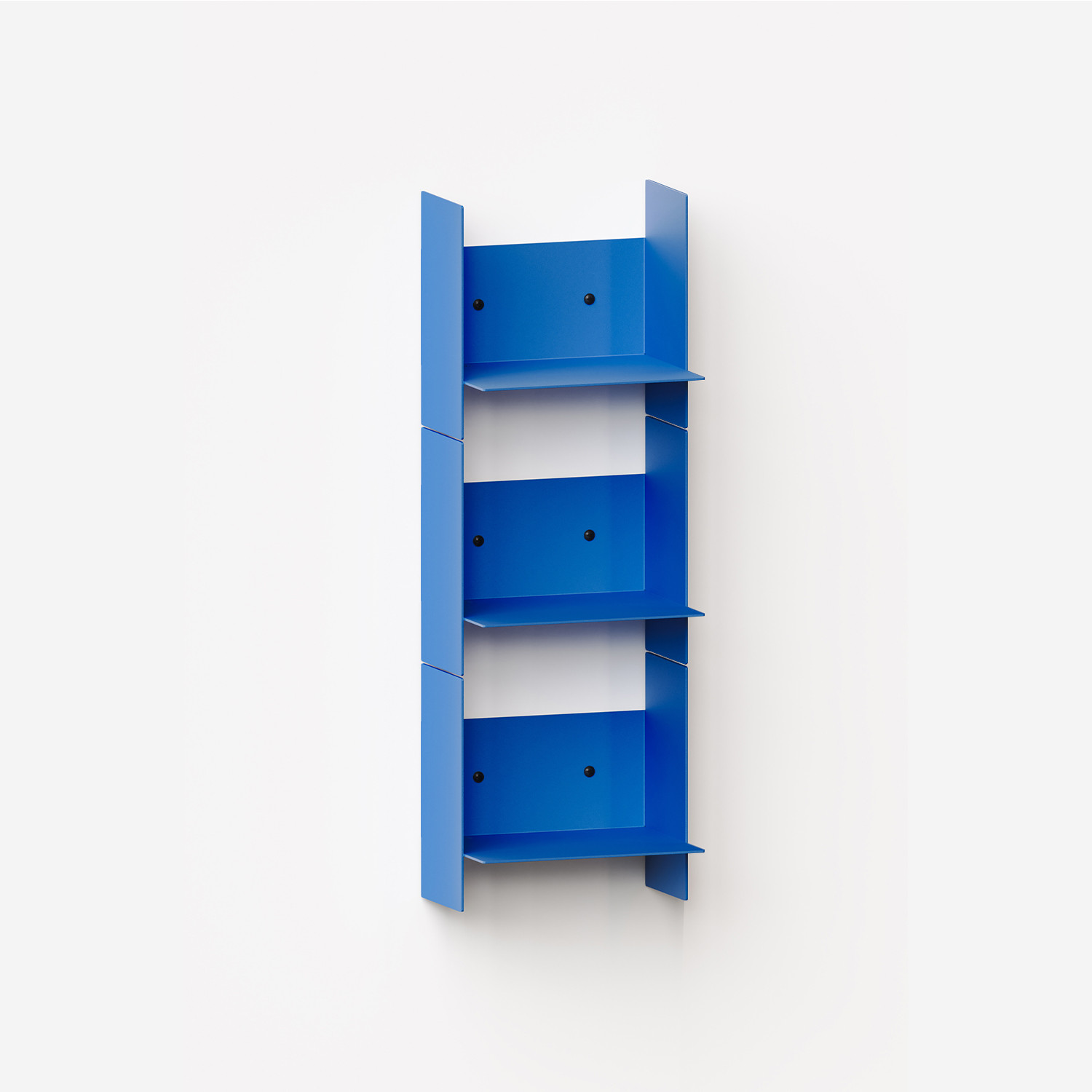 Set of 3 PLI steel wall shelves - 20 to 60cm