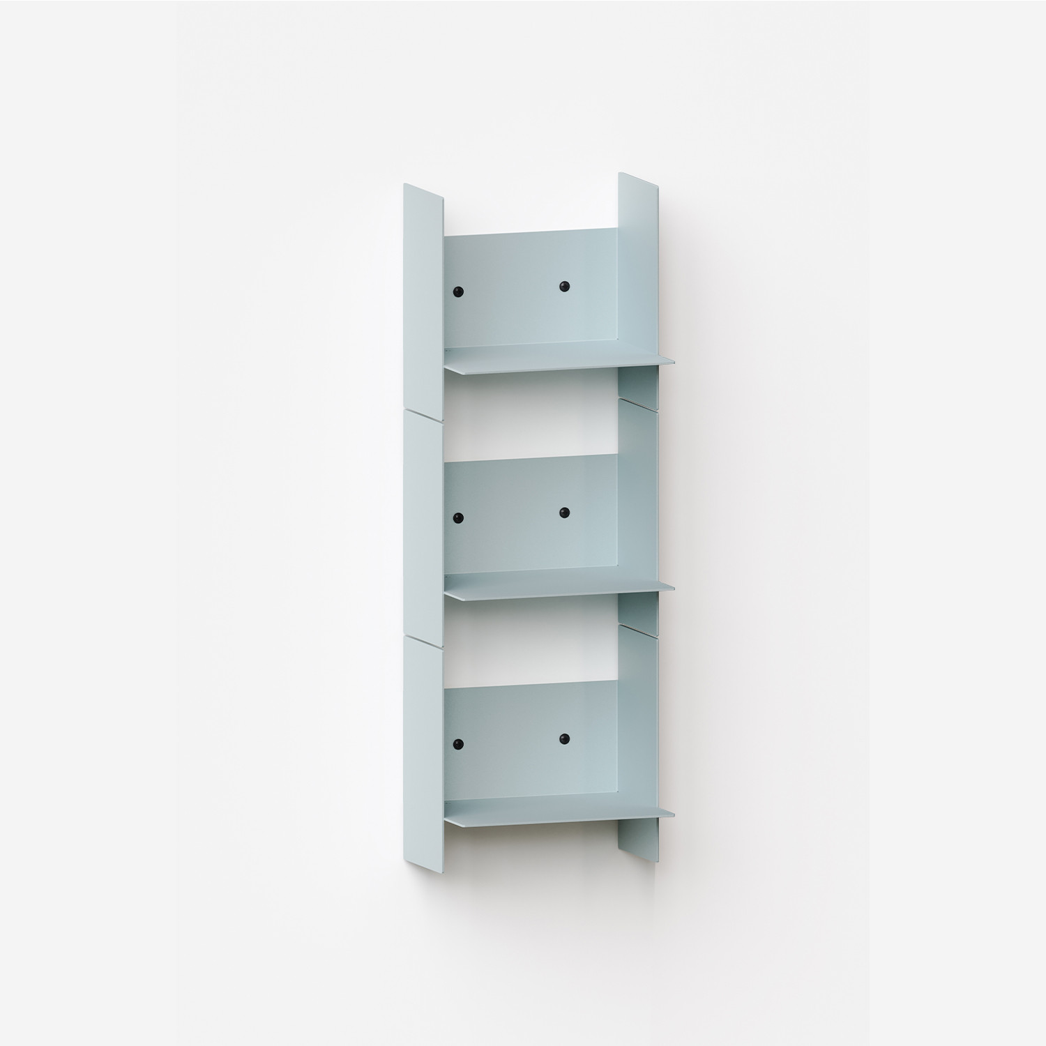 Set of 3 PLI steel wall shelves - 20 to 60cm