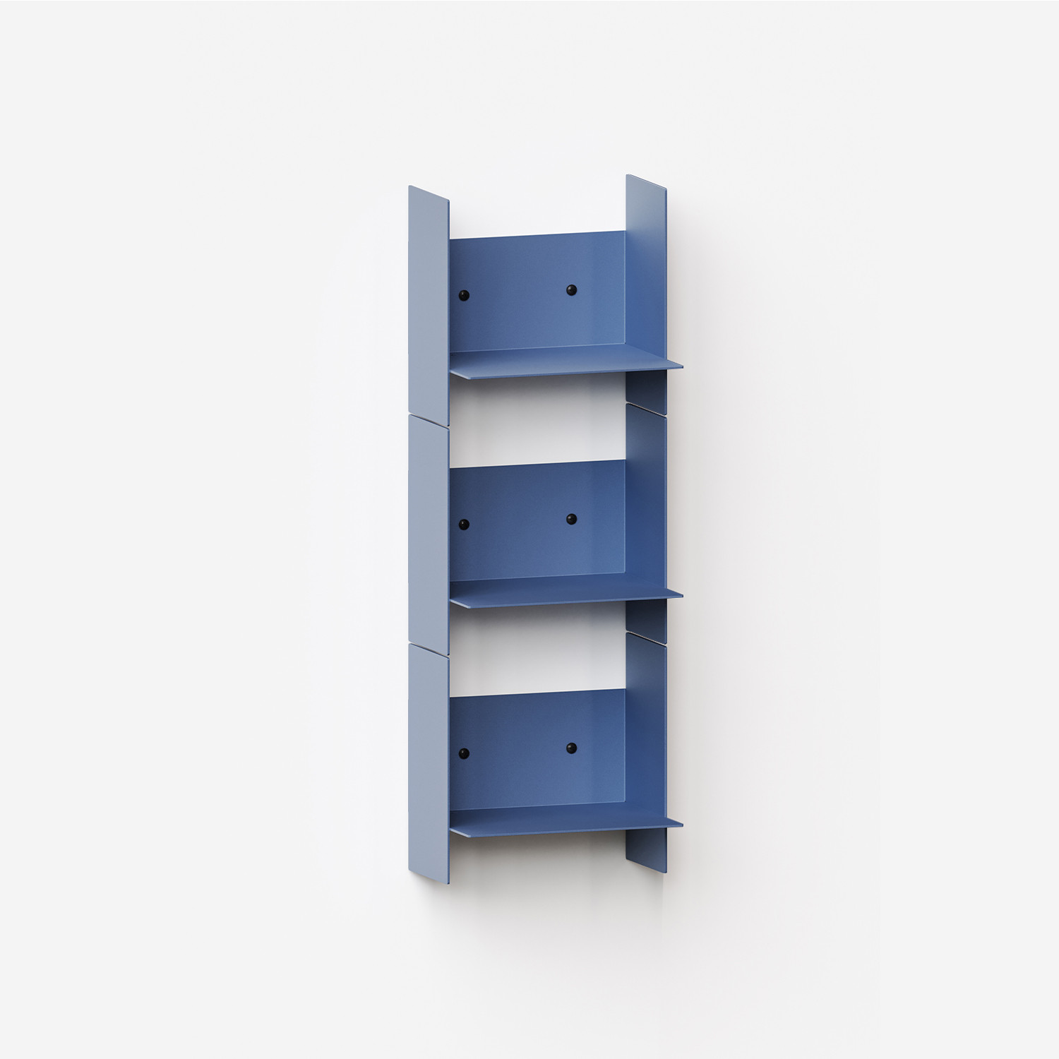 Set of 3 PLI steel wall shelves - 20 to 60cm
