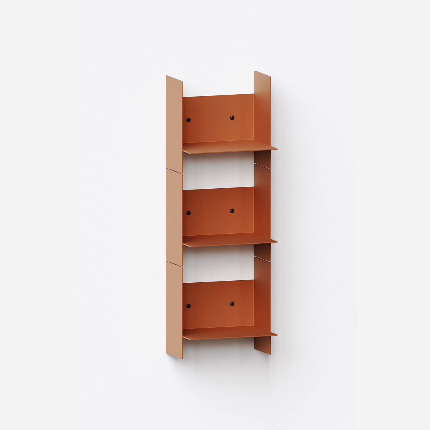 Set of 3 PLI steel wall shelves - 20 to 60cm