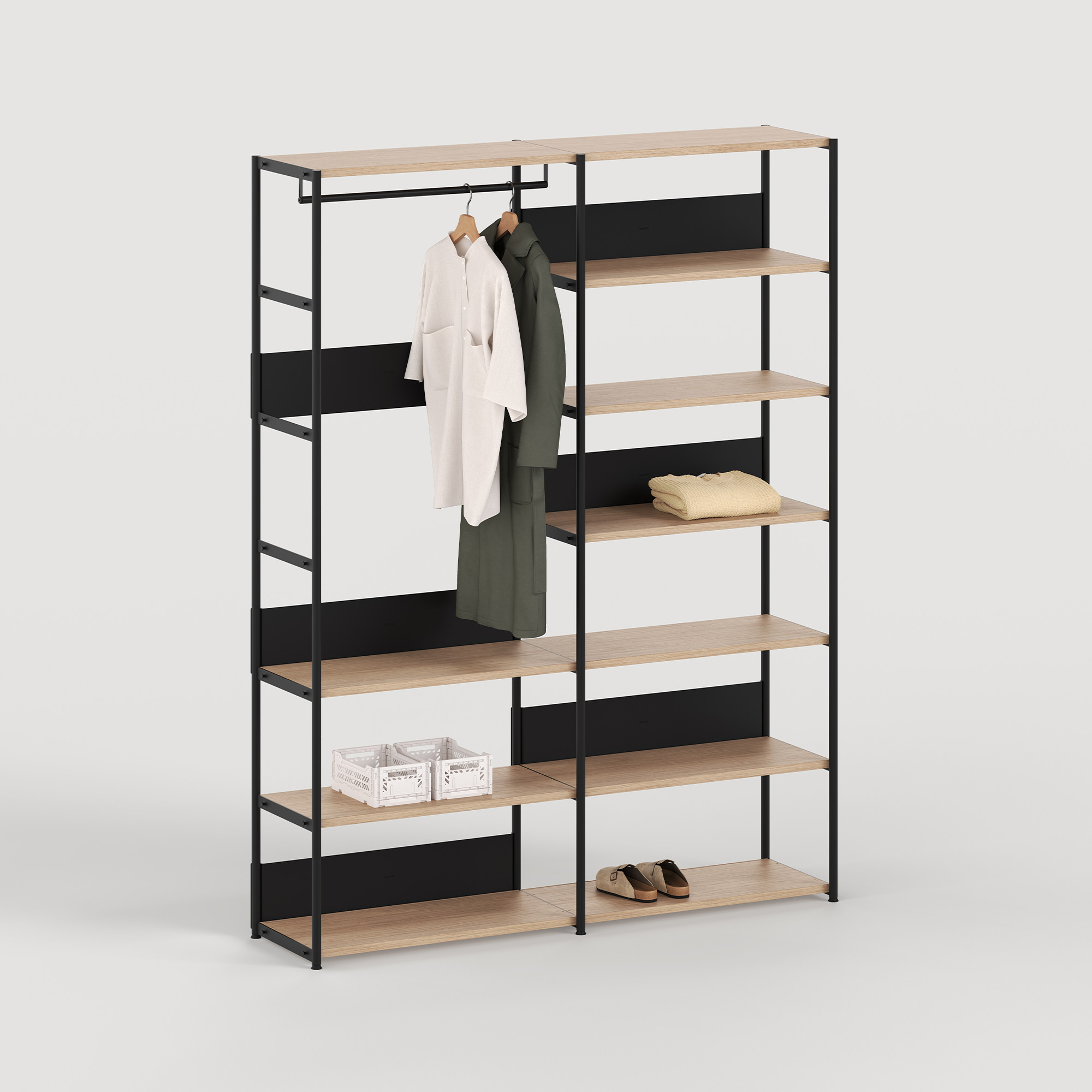 Penderie UNIT - H180 à 215 x L164cm - bois éco-certifié