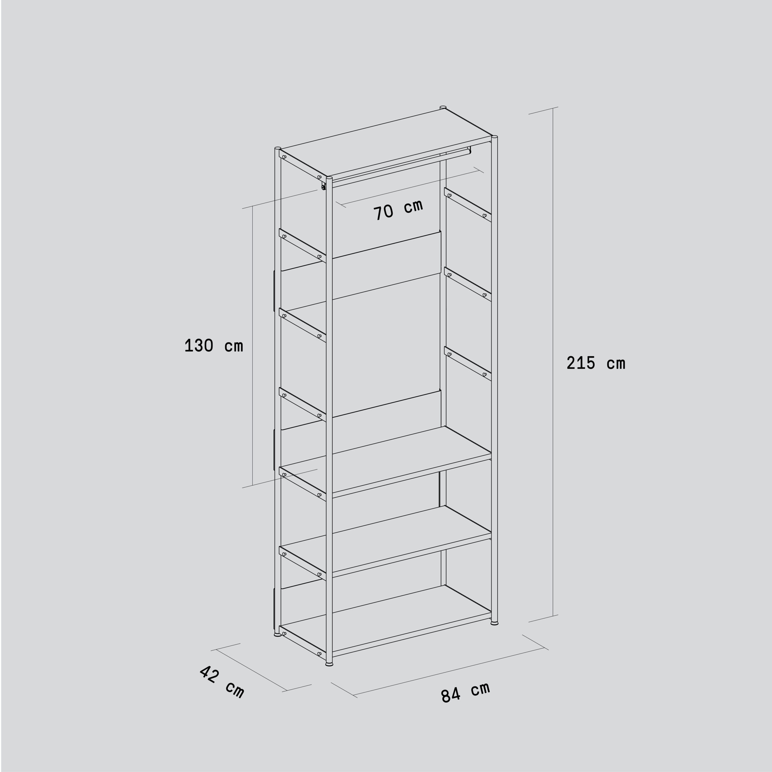 Penderie UNIT - H180 à 215 x L84cm - bois éco-certifié