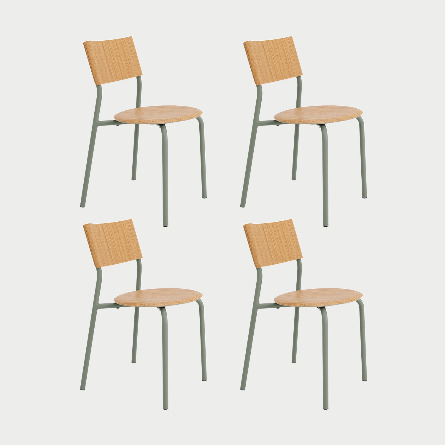 Lot de 4 chaises SSD - bois éco-certifié