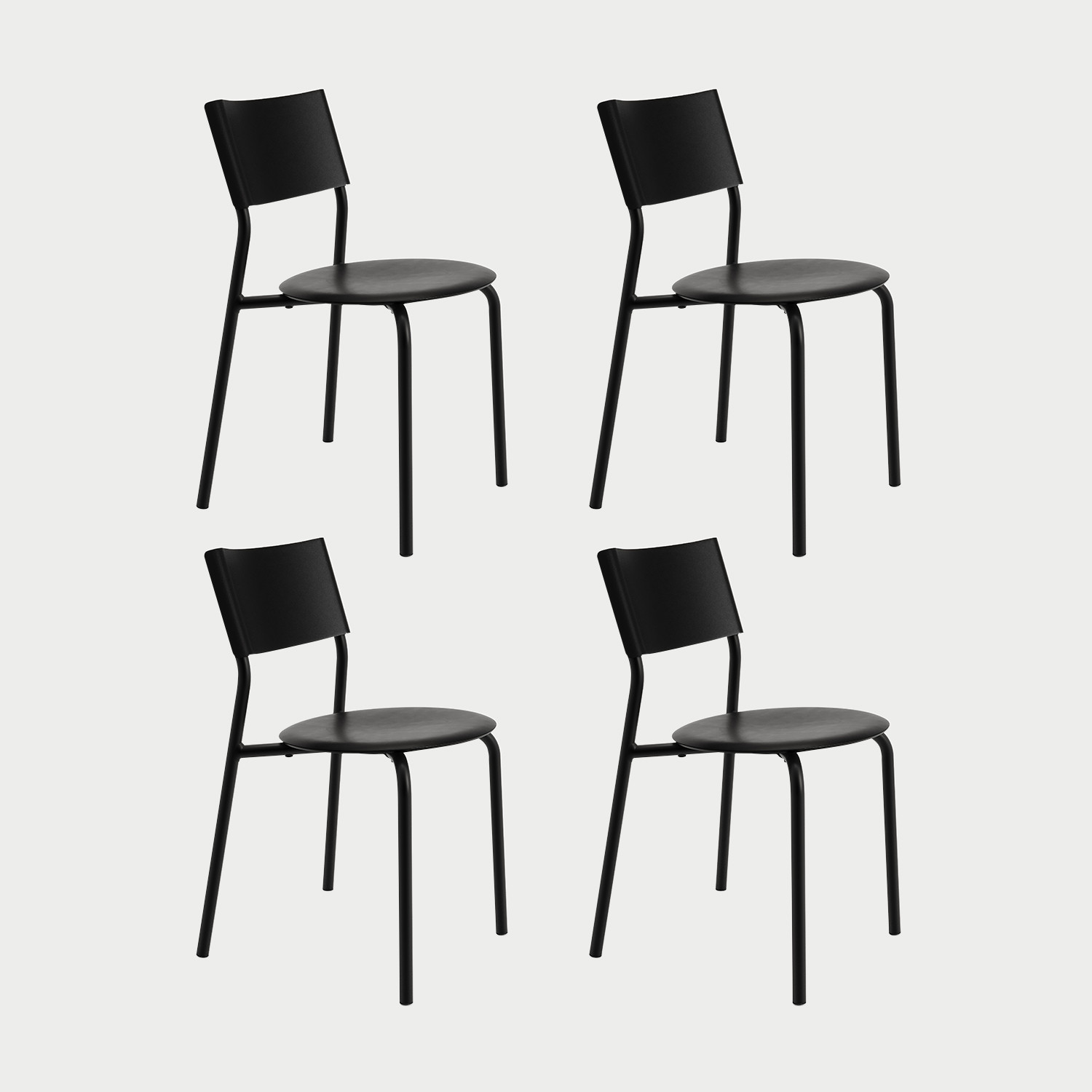 Lot de 4 chaises SSDr - plastique recyclé