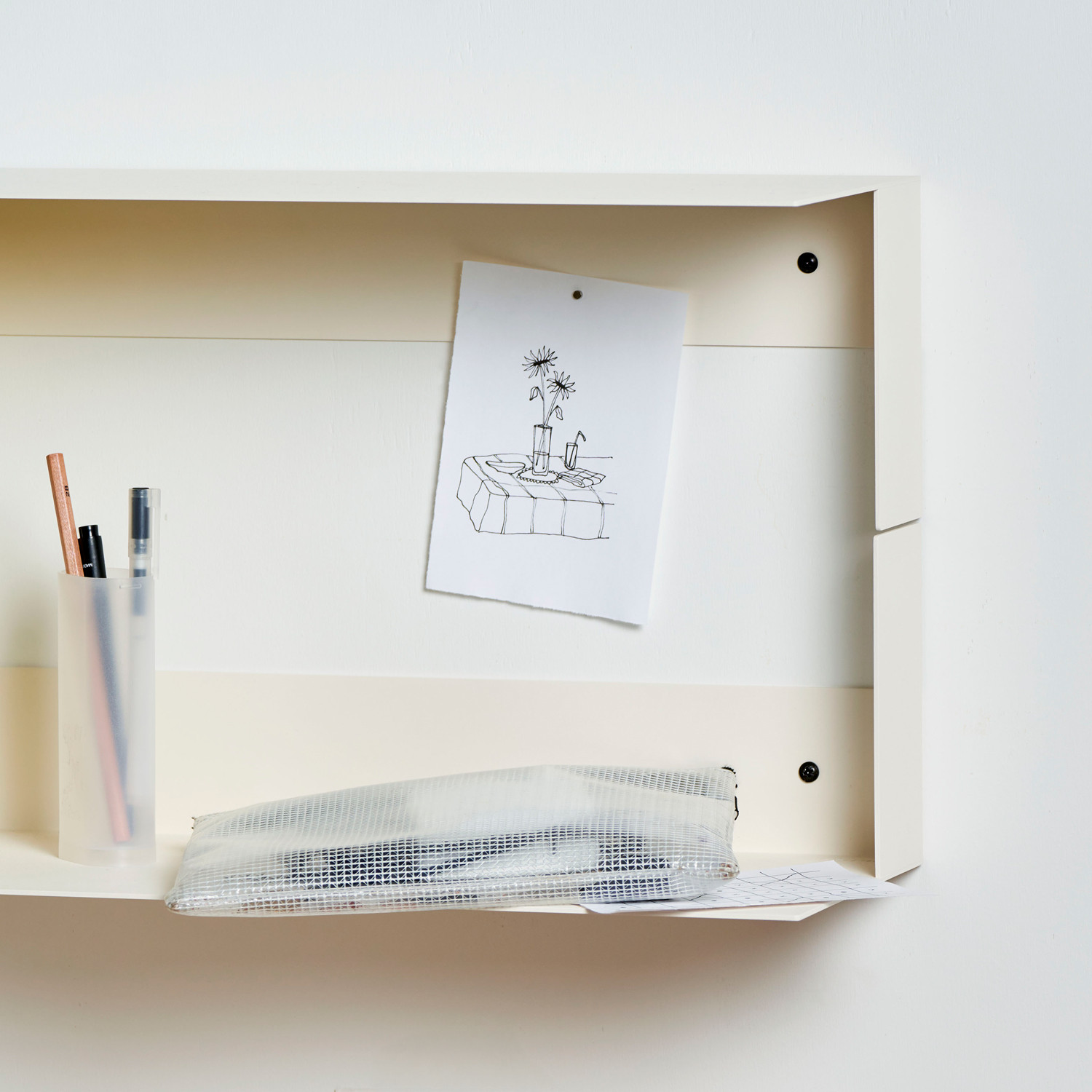 Tablette murale PLI en acier - 20 à 60cm