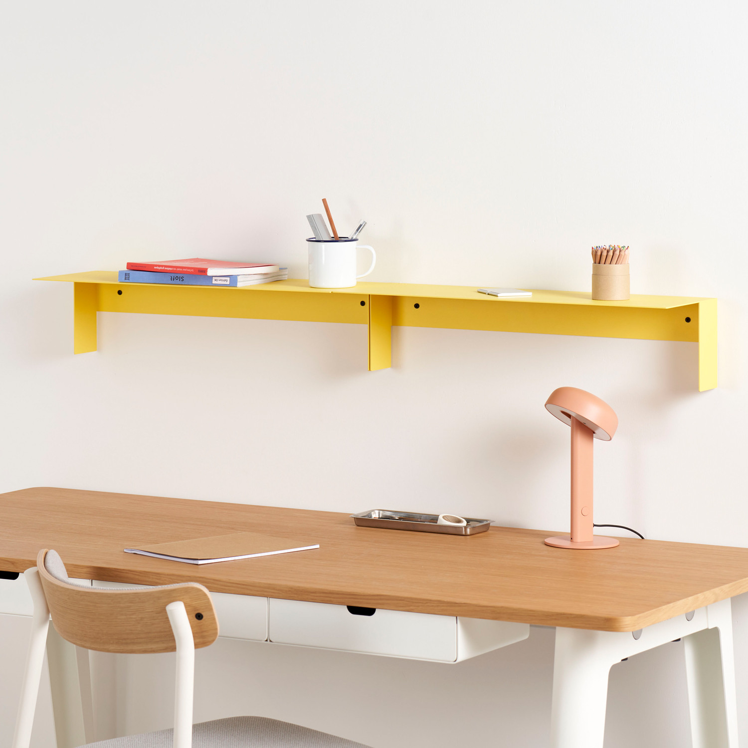 Tablette murale PLI en acier - 20 à 60cm