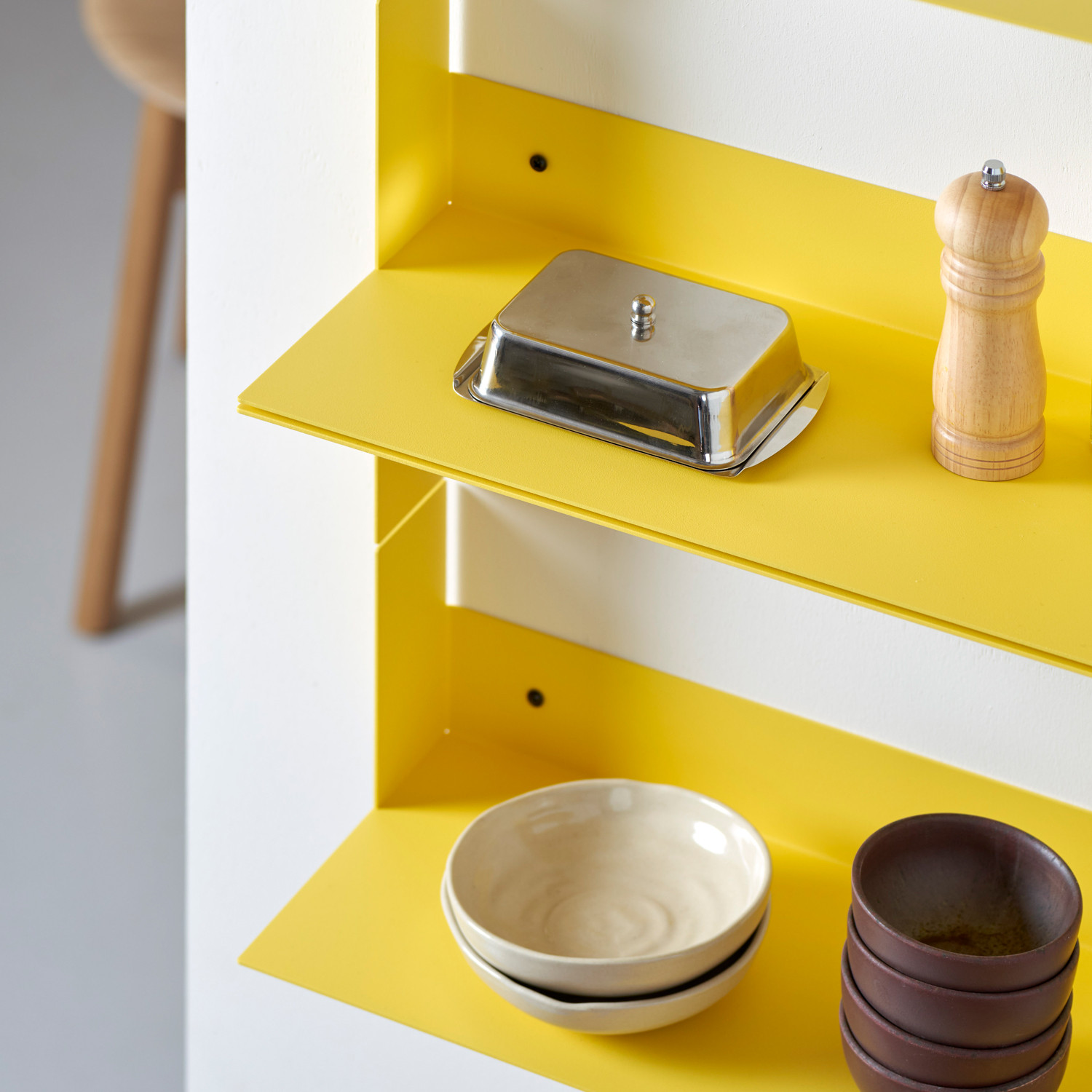 Tablette murale PLI en acier - 20 à 60cm