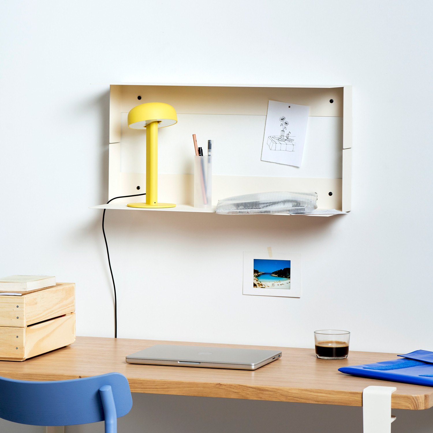 Tablette murale PLI en acier - 20 à 60cm