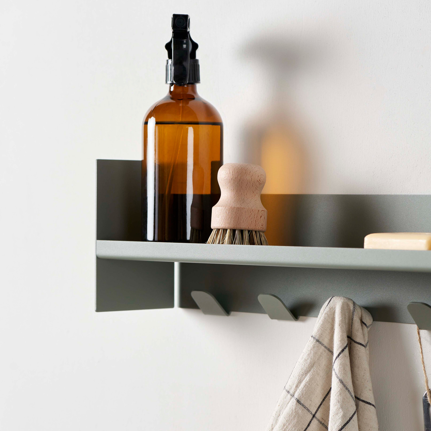 Etagère porte-manteau PLI Slim en acier - 20 à 60cm