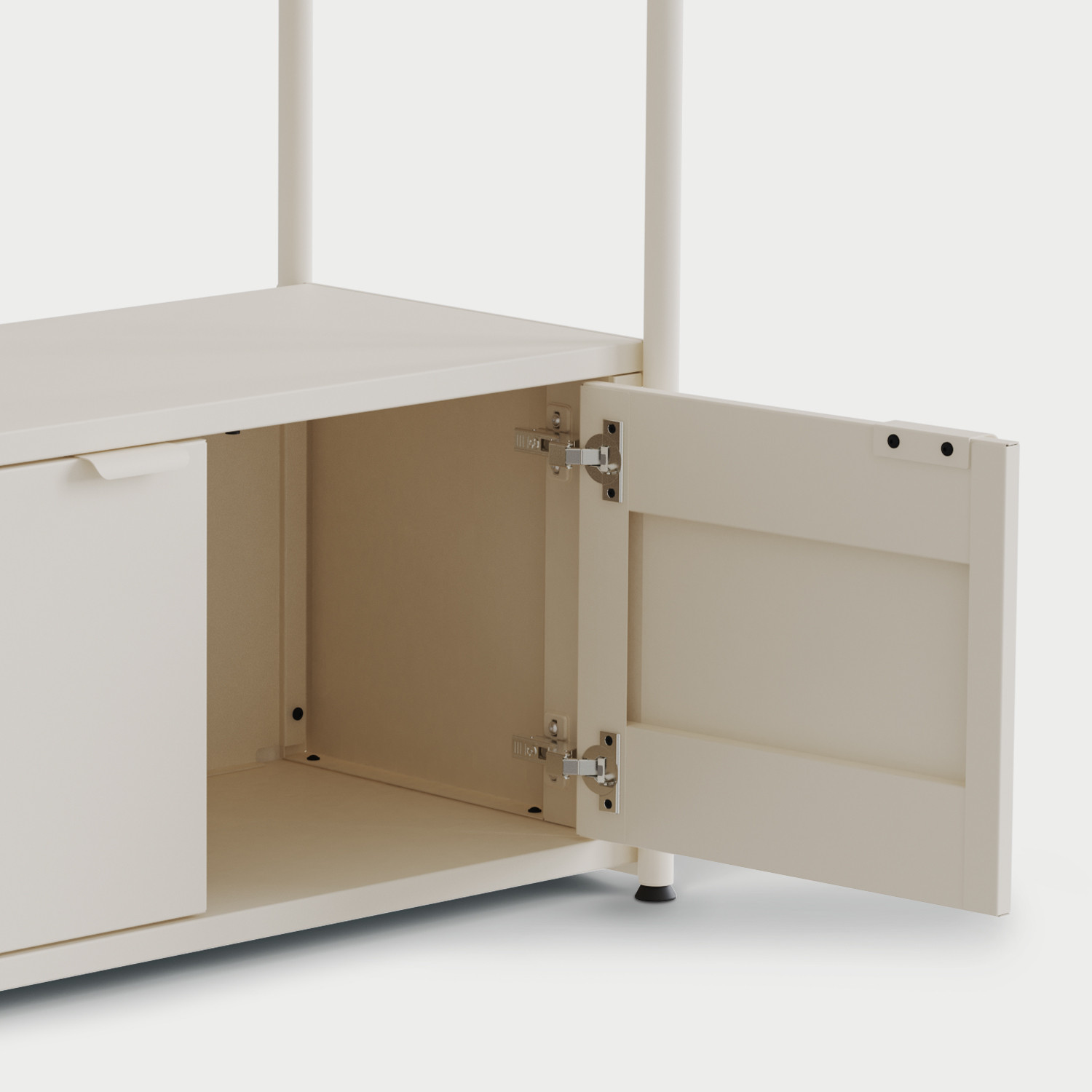 Schreibtischregal UNIT - H180 bis 215 x B164cm - pulverbeschichteter Stahl