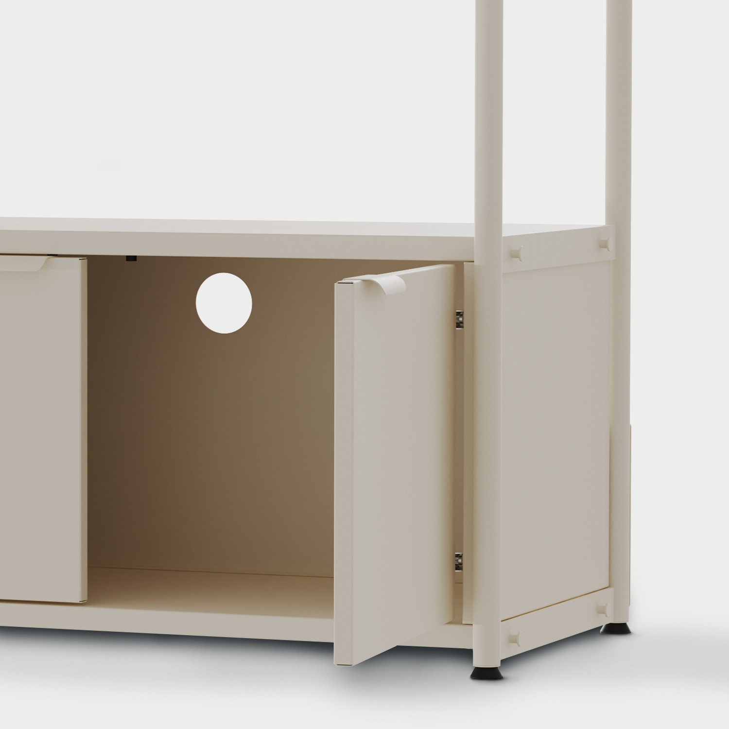 Schreibtischregal UNIT - H180 bis 215 x B164cm - pulverbeschichteter Stahl