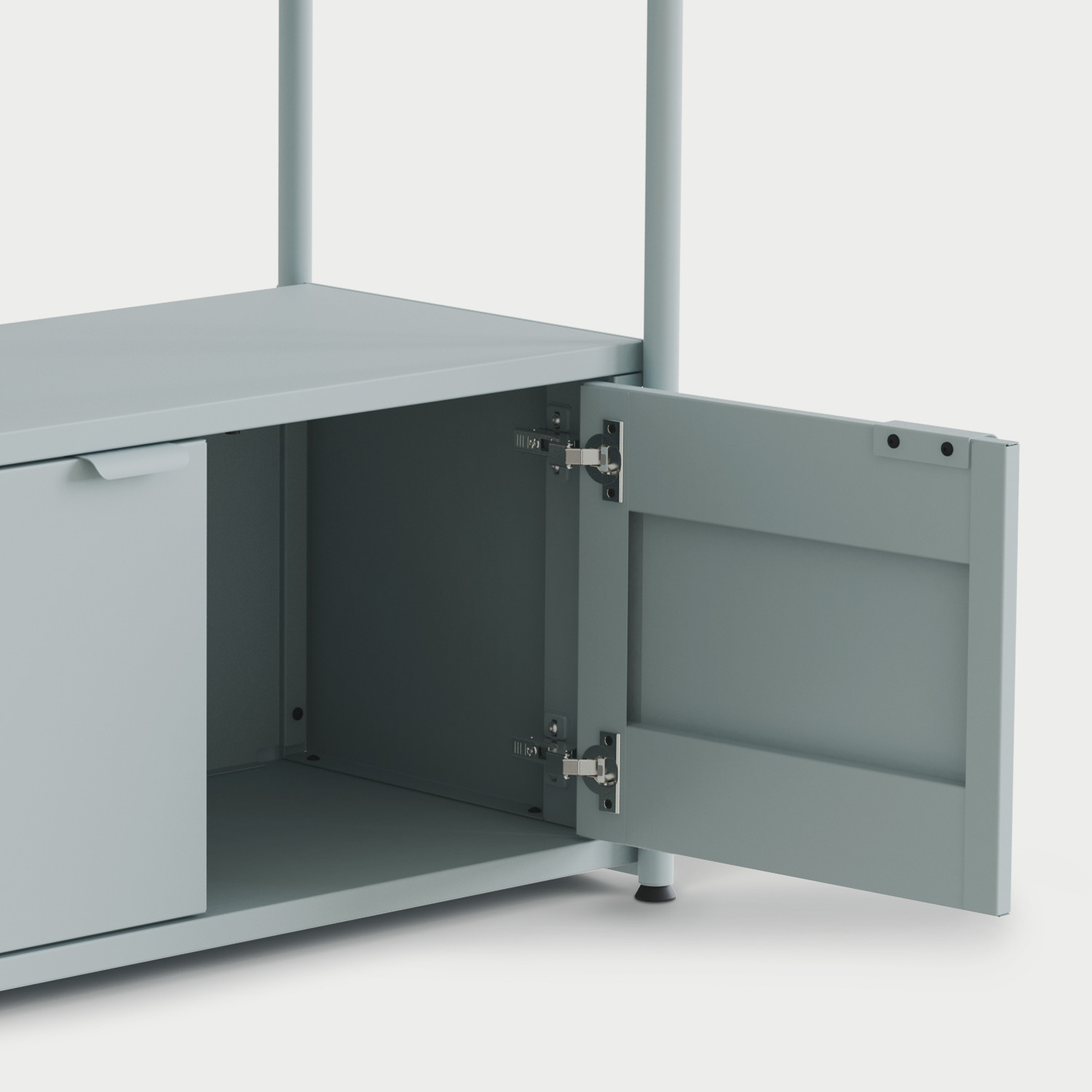 Schreibtischregal UNIT - H180 bis 215 x B164cm - pulverbeschichteter Stahl