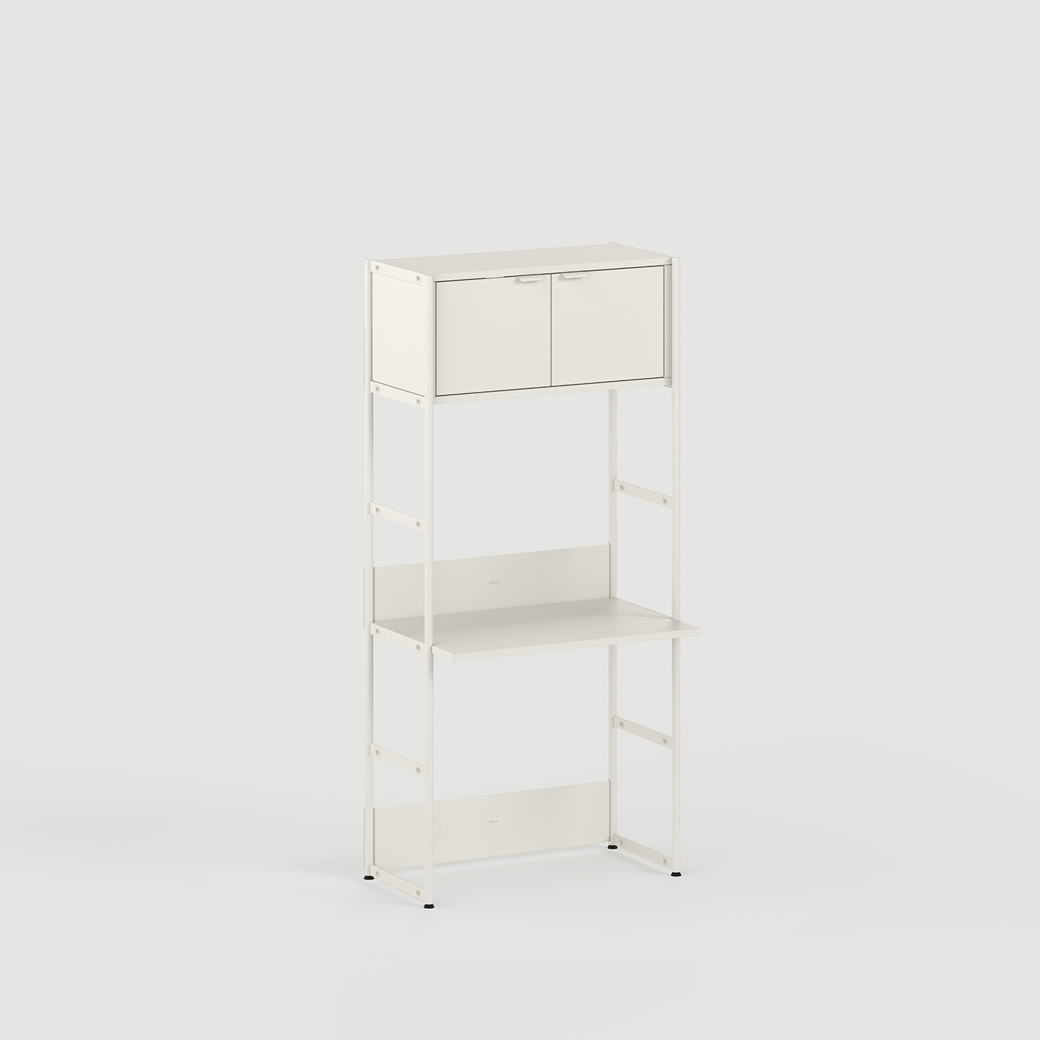 Schreibtischregal UNIT - H180 bis 215 x B84cm - pulverbeschichteter Stahl