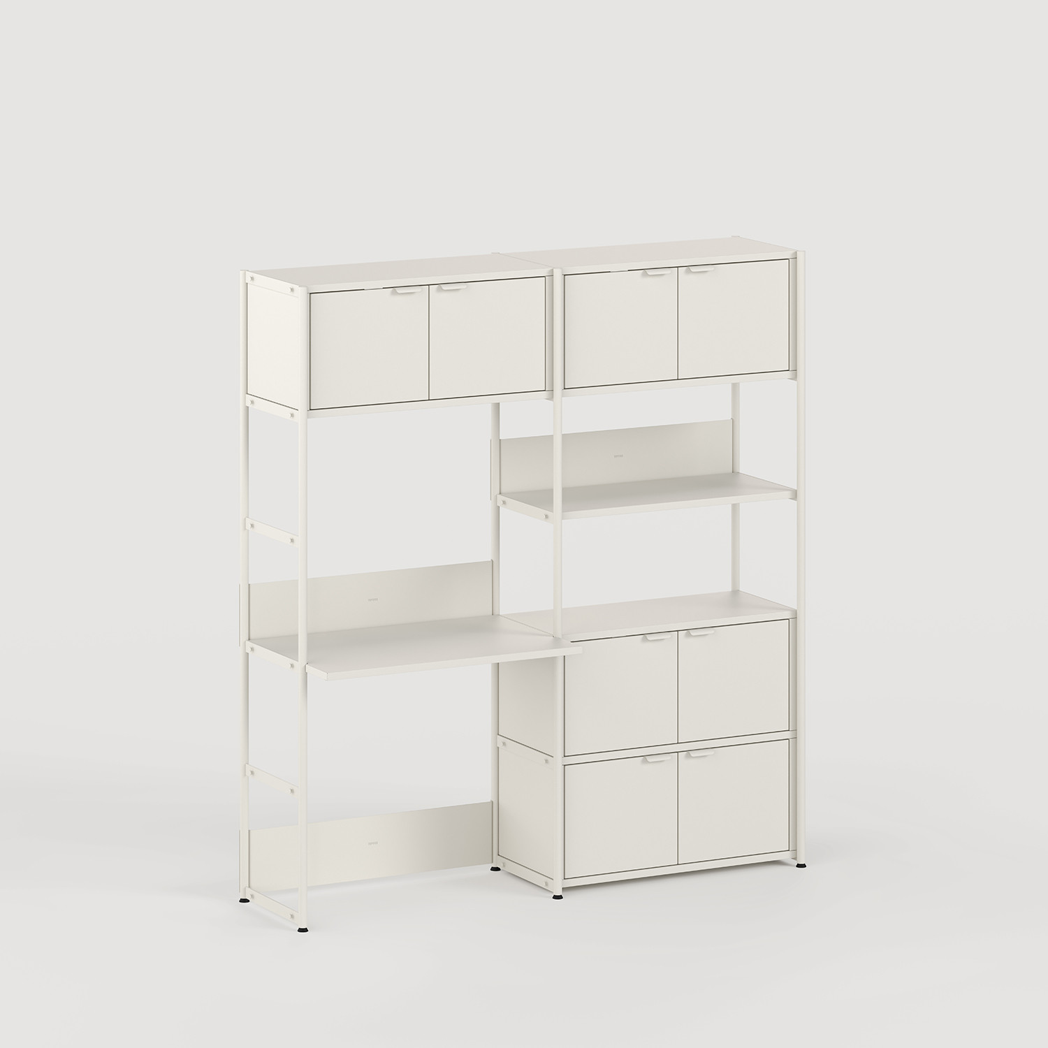 UNIT desk shelf - H180 to 215 x W164cm - powder-coated steel