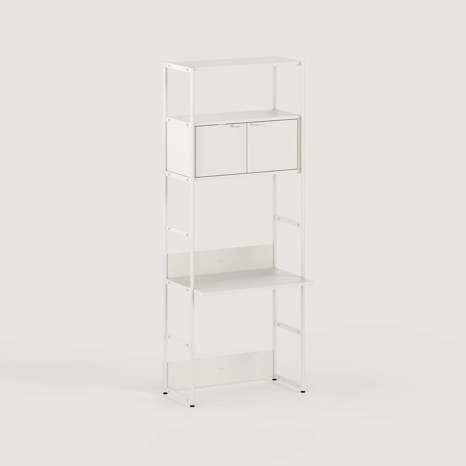 Schreibtischregal UNIT - H180 bis 215 x B84cm - pulverbeschichteter Stahl