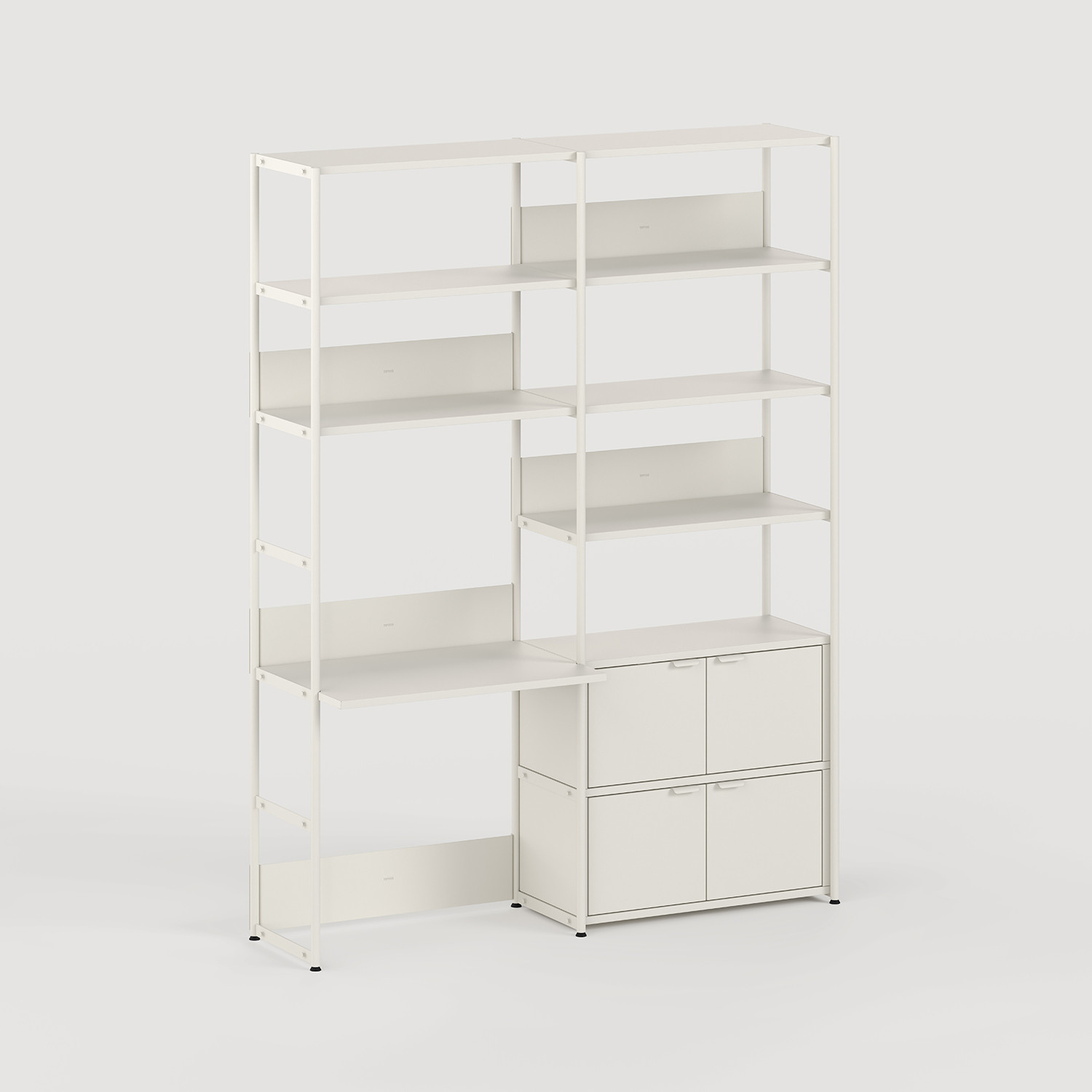 UNIT desk shelf - H180 to 215 x W164cm - powder-coated steel