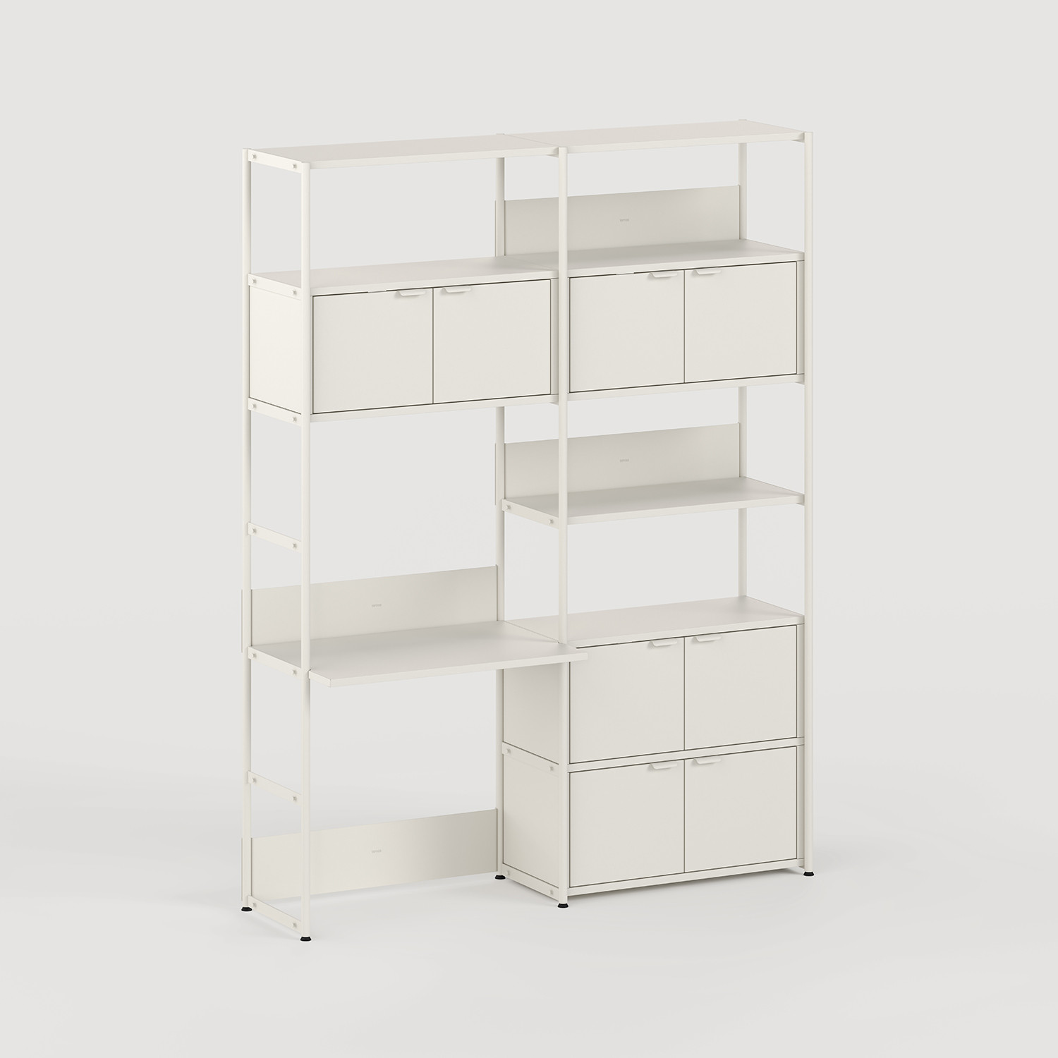 UNIT desk shelf - H180 to 215 x W164cm - powder-coated steel