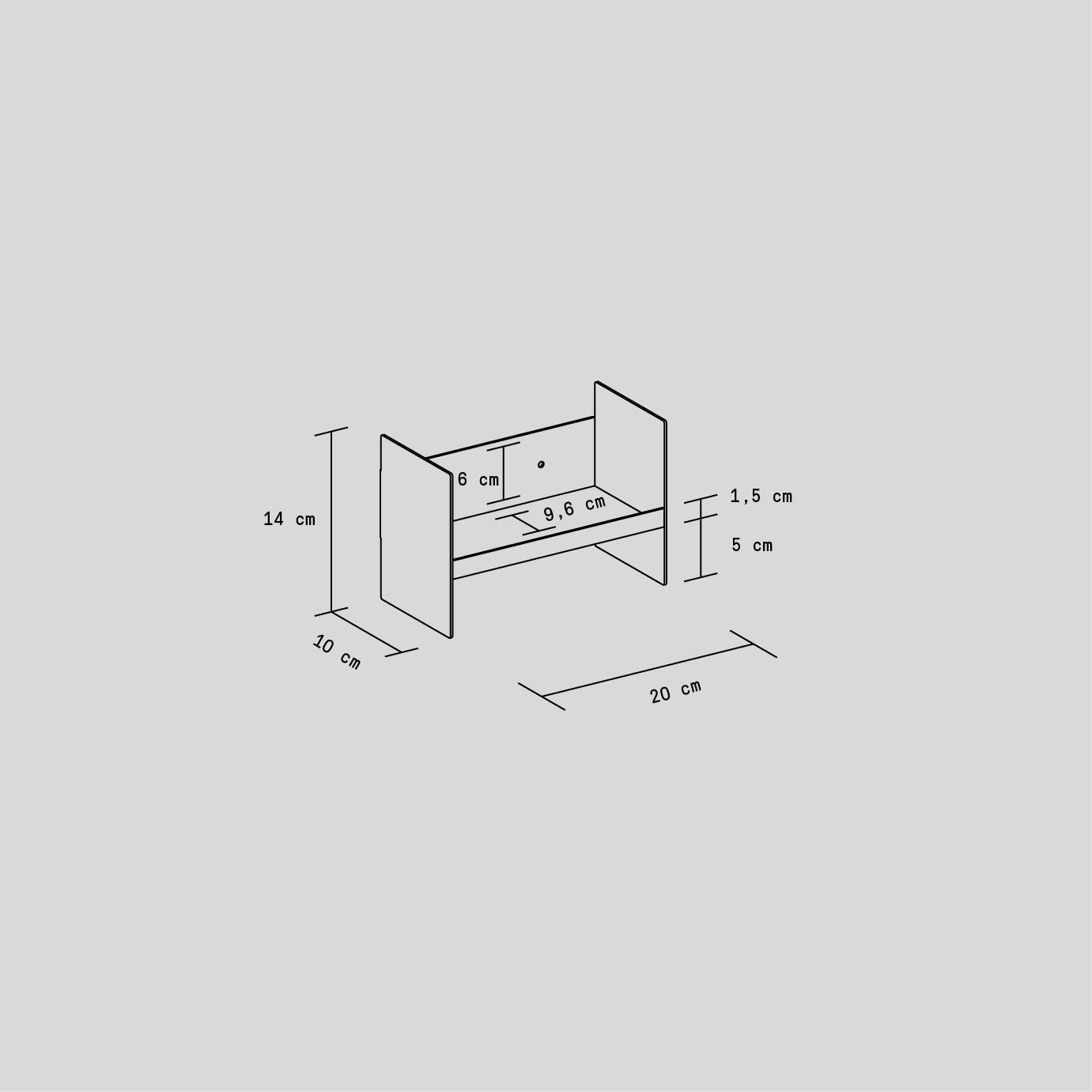 Etagère murale PLI Slim en acier - 20 à 60cm