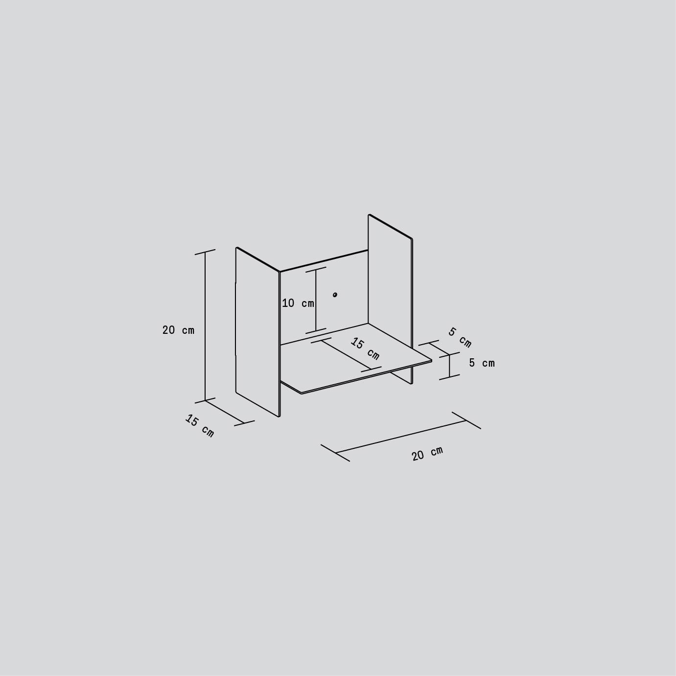 PLI steel wall shelf - 20 to 60cm