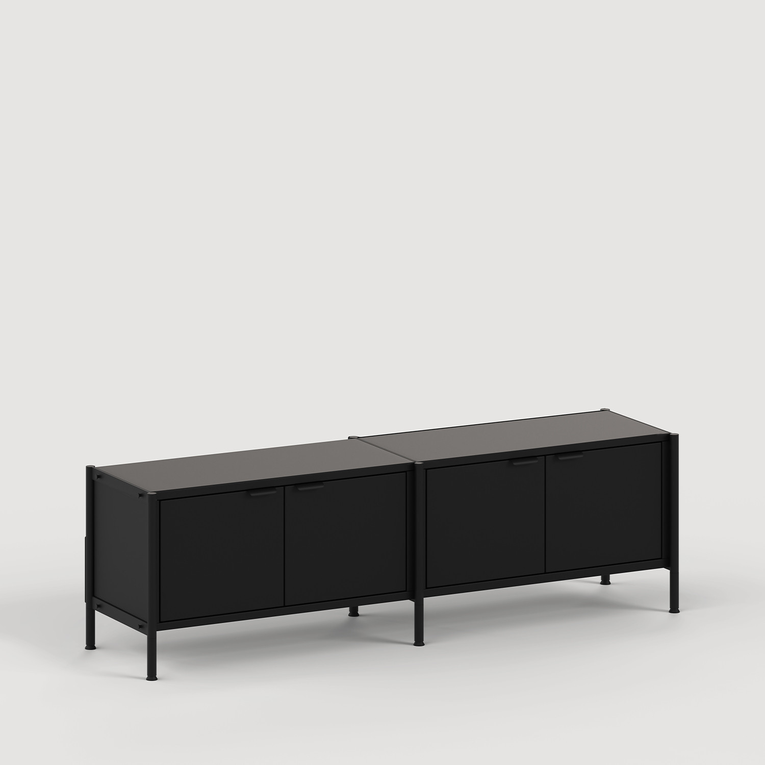 Regal UNIT - H40 bis 50 x B164cm - pulverbeschichteter Stahl