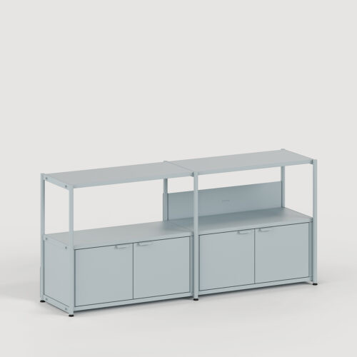 Etagère UNIT - H75 à 85 x  L164cm - acier thermolaqué