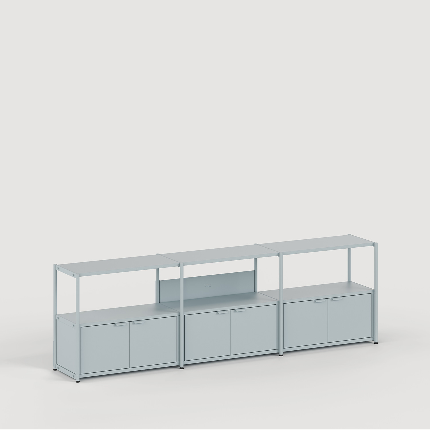 Regal UNIT - H75 bis 85 x B244cm - pulverbeschichteter Stahl