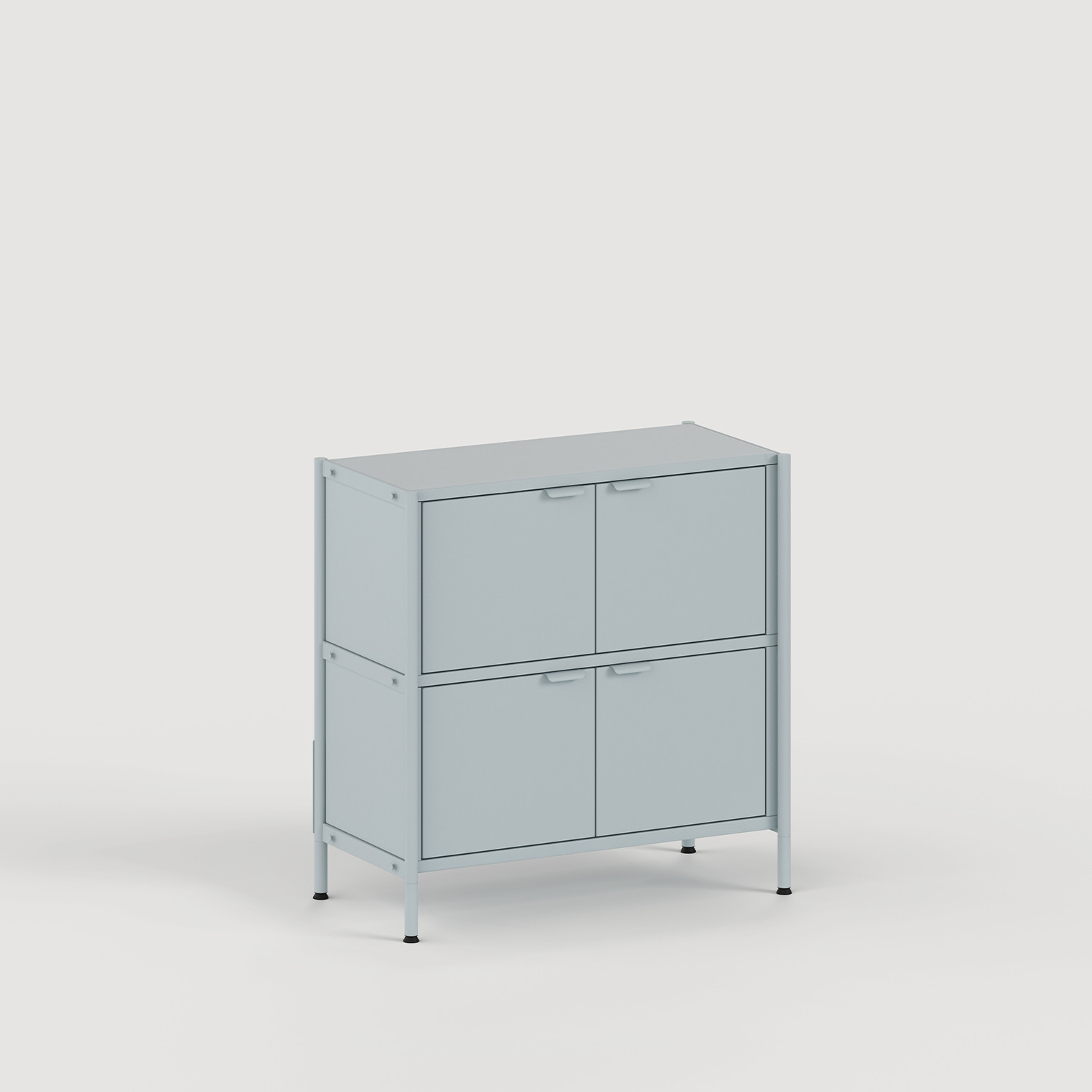 Regal UNIT - H75 bis 85 x B84cm - pulverbeschichteter Stahl