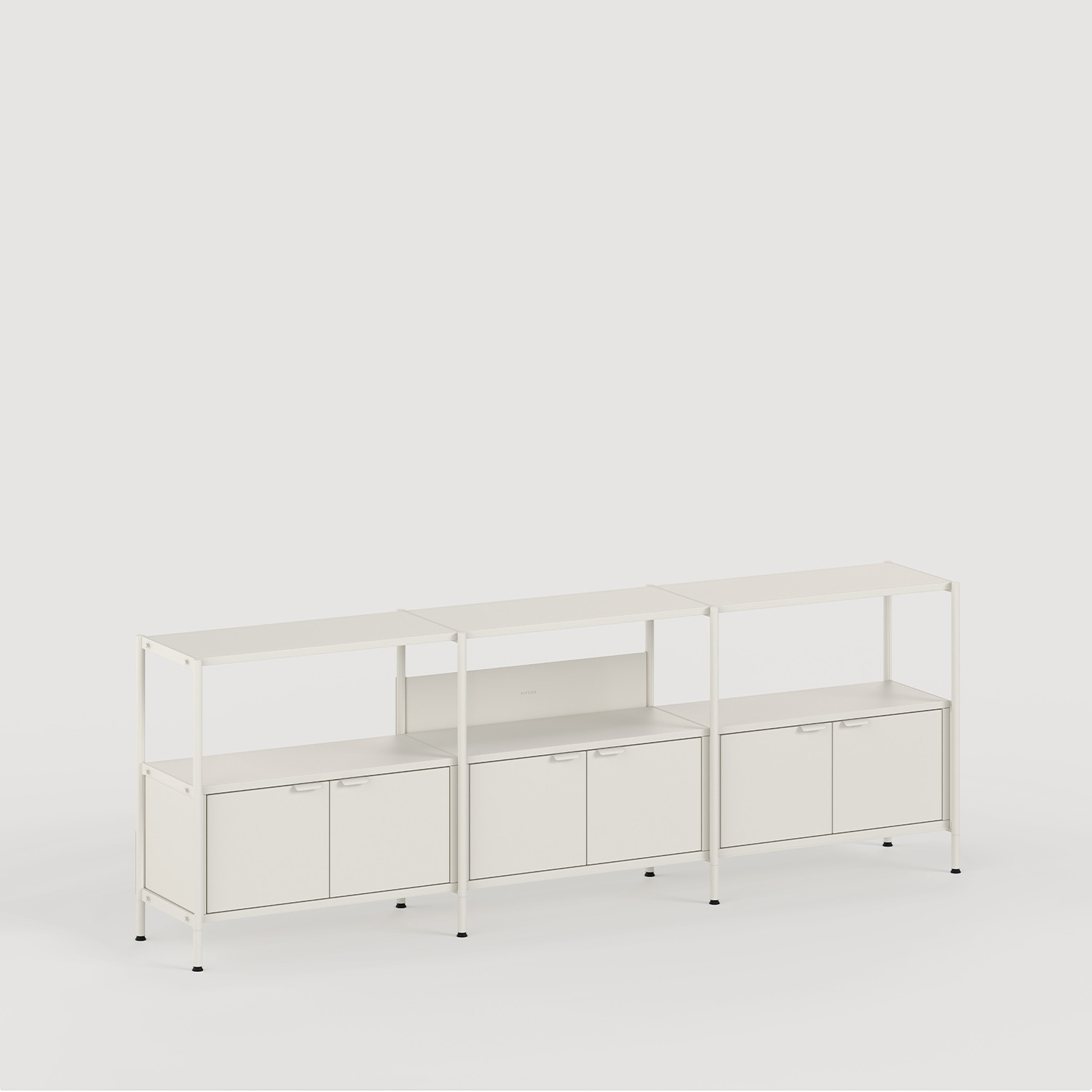 Regal UNIT - H75 bis 85 x B244cm - pulverbeschichteter Stahl