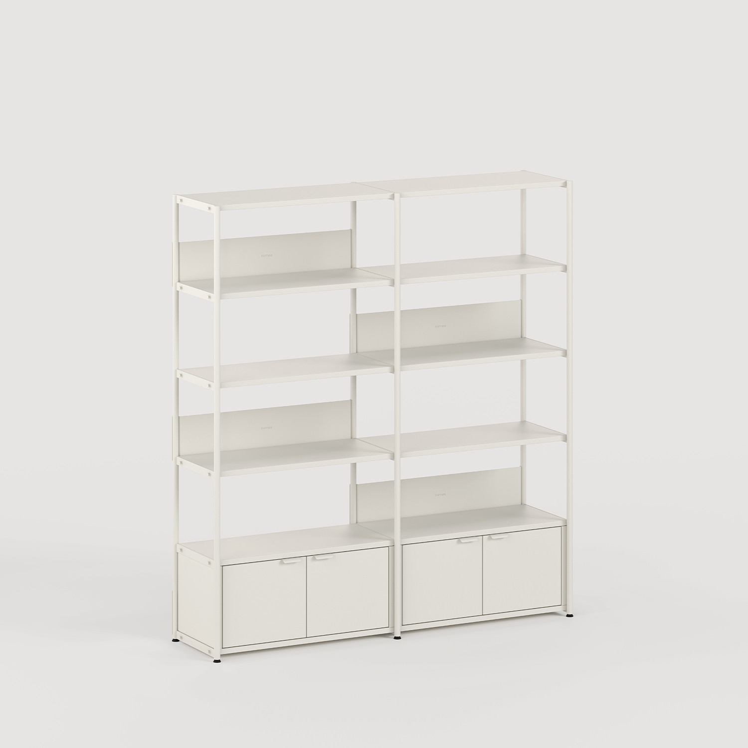 Regal UNIT - H180 bis 215 x B164cm - pulverbeschichteter Stahl