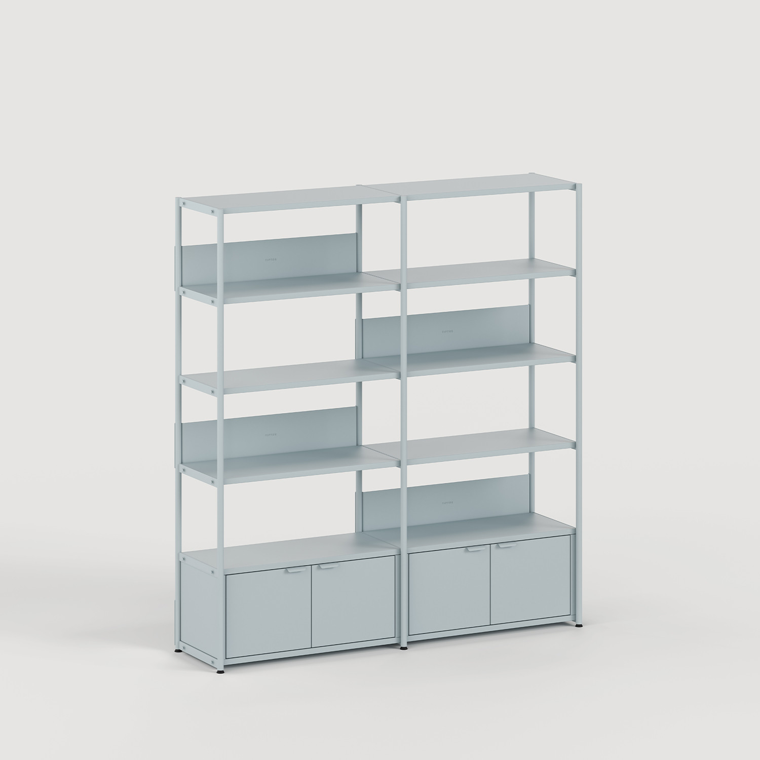 Regal UNIT - H180 bis 215 x B164cm - pulverbeschichteter Stahl