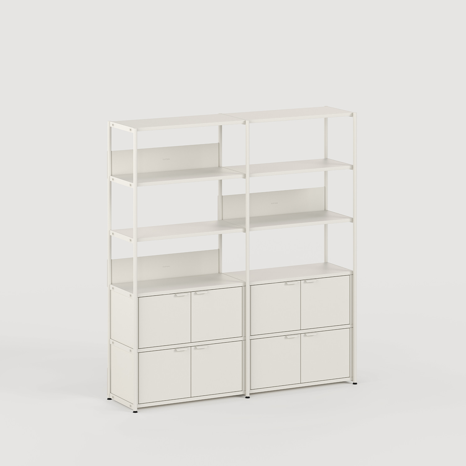 Regal UNIT - H180 bis 215 x B164cm - pulverbeschichteter Stahl