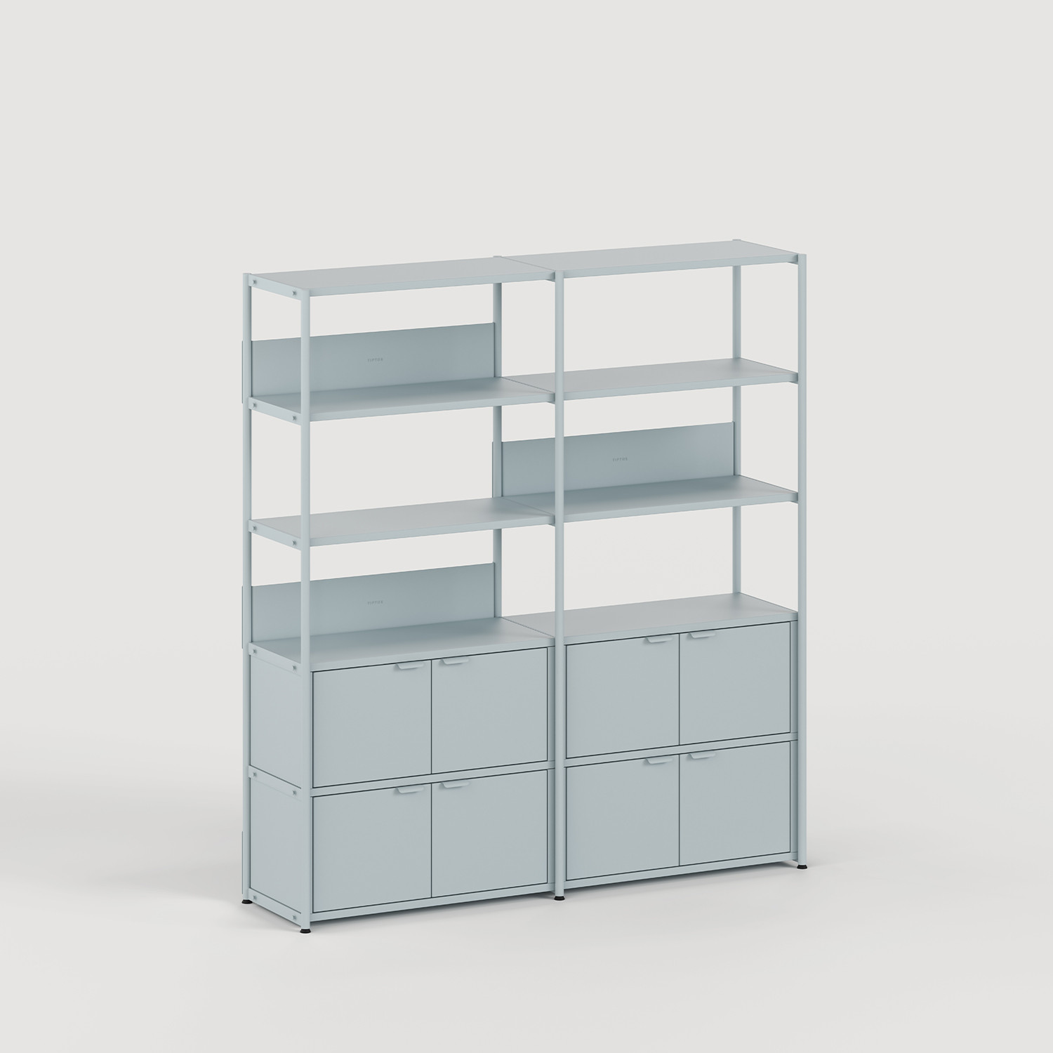 Regal UNIT - H180 bis 215 x B164cm - pulverbeschichteter Stahl