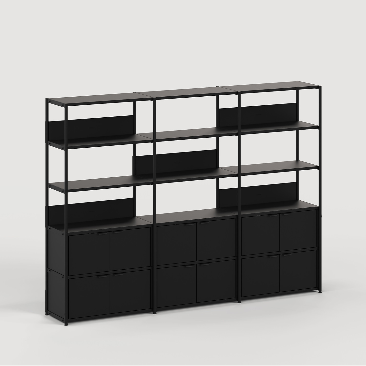 UNIT shelf - H180 to 215 x W244cm - powder-coated steel