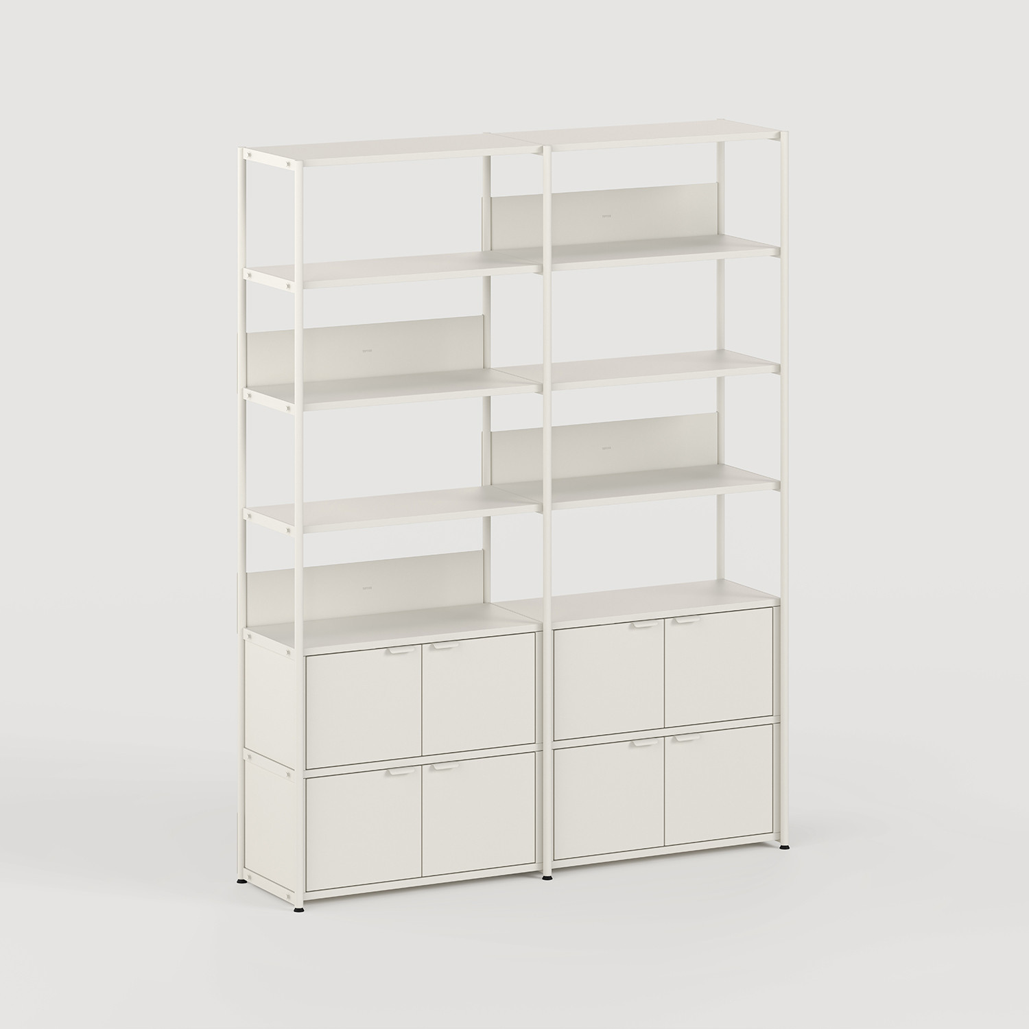 Regal UNIT - H180 bis 215 x B164cm - pulverbeschichteter Stahl