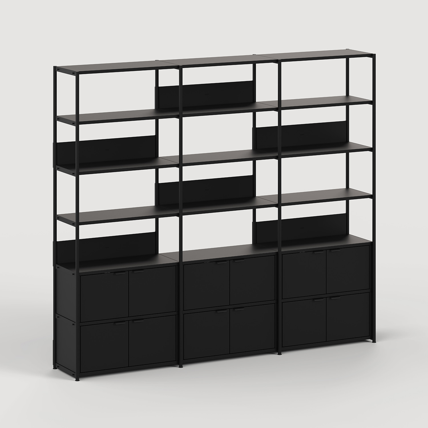 UNIT shelf - H180 to 215 x W244cm - powder-coated steel