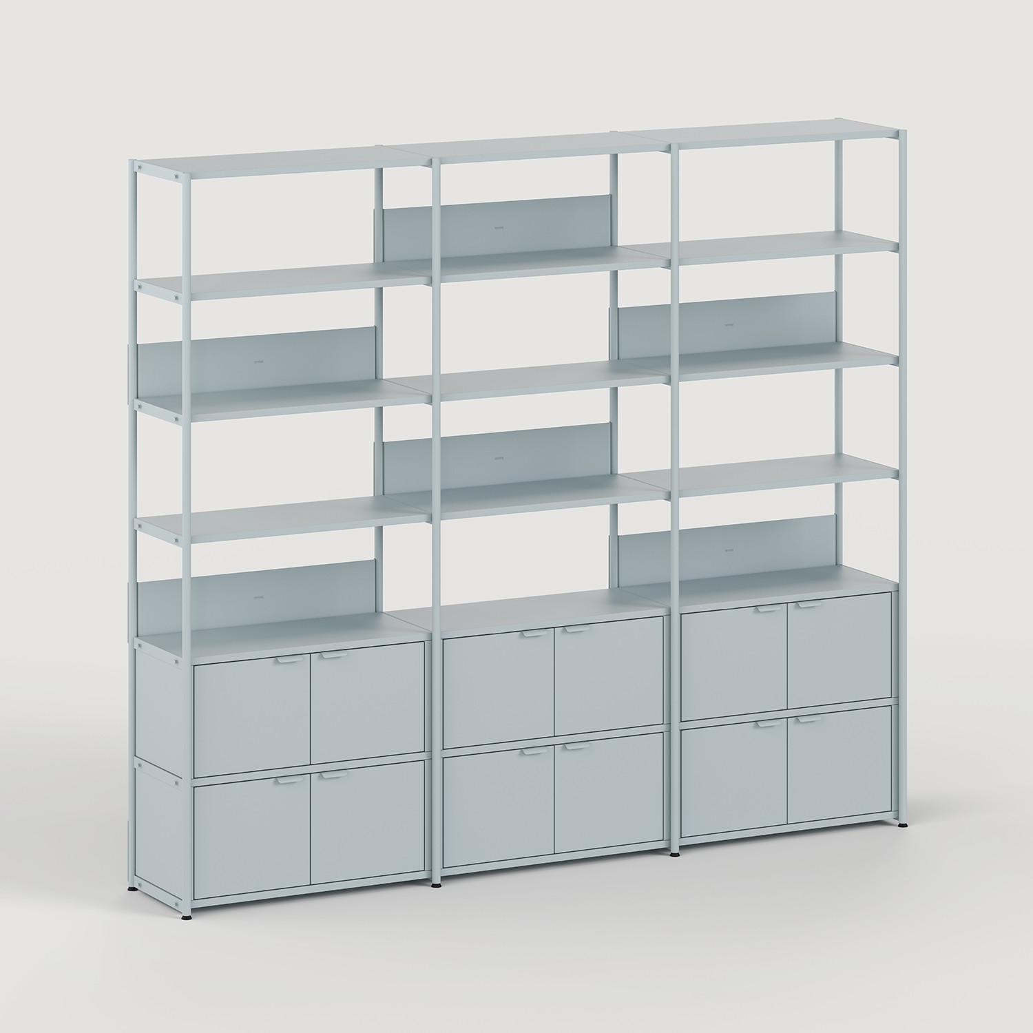 UNIT shelf - H180 to 215 x W244cm - powder-coated steel